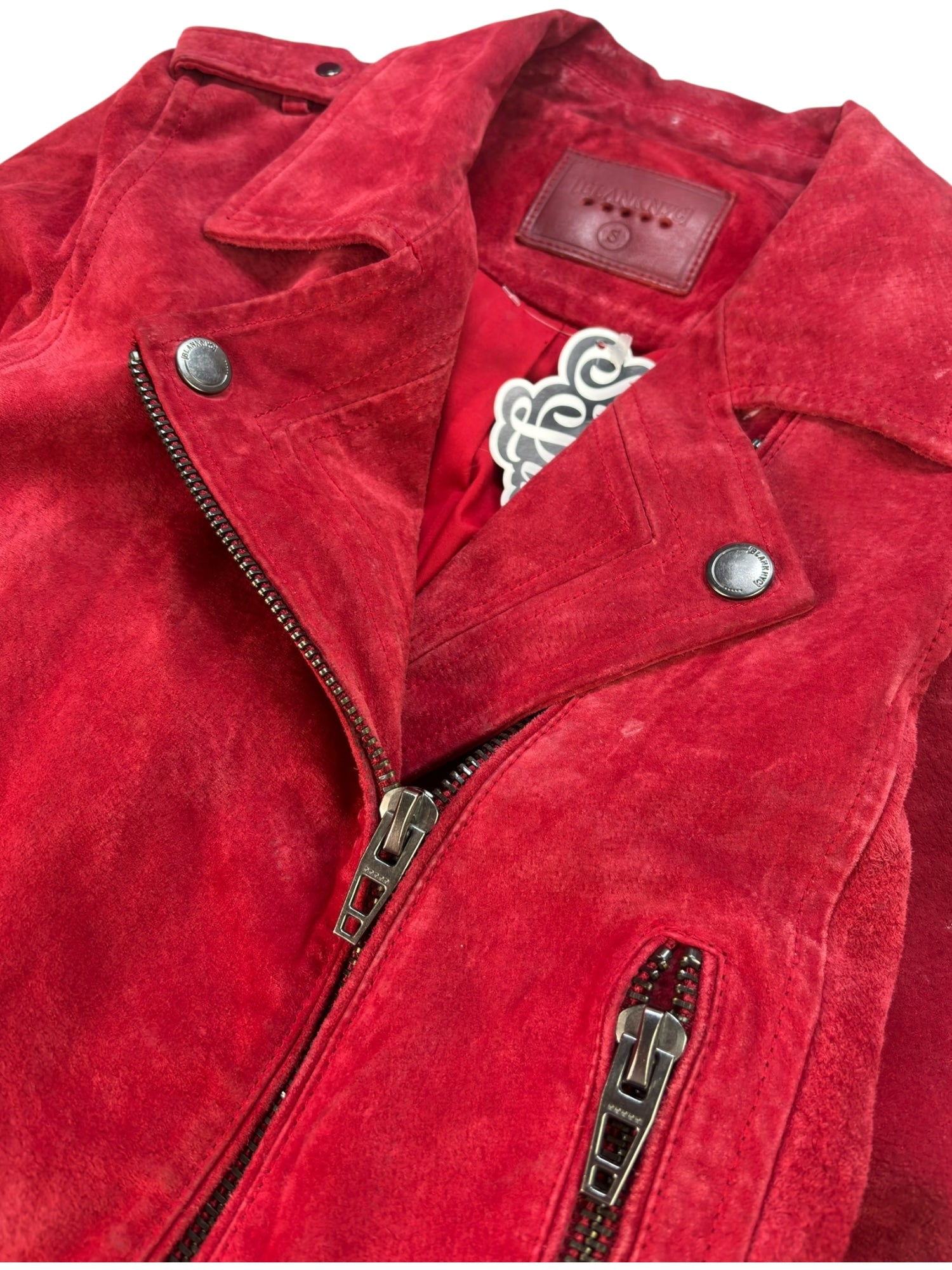 (S) BLANKNYC RED LEATHER JACKET