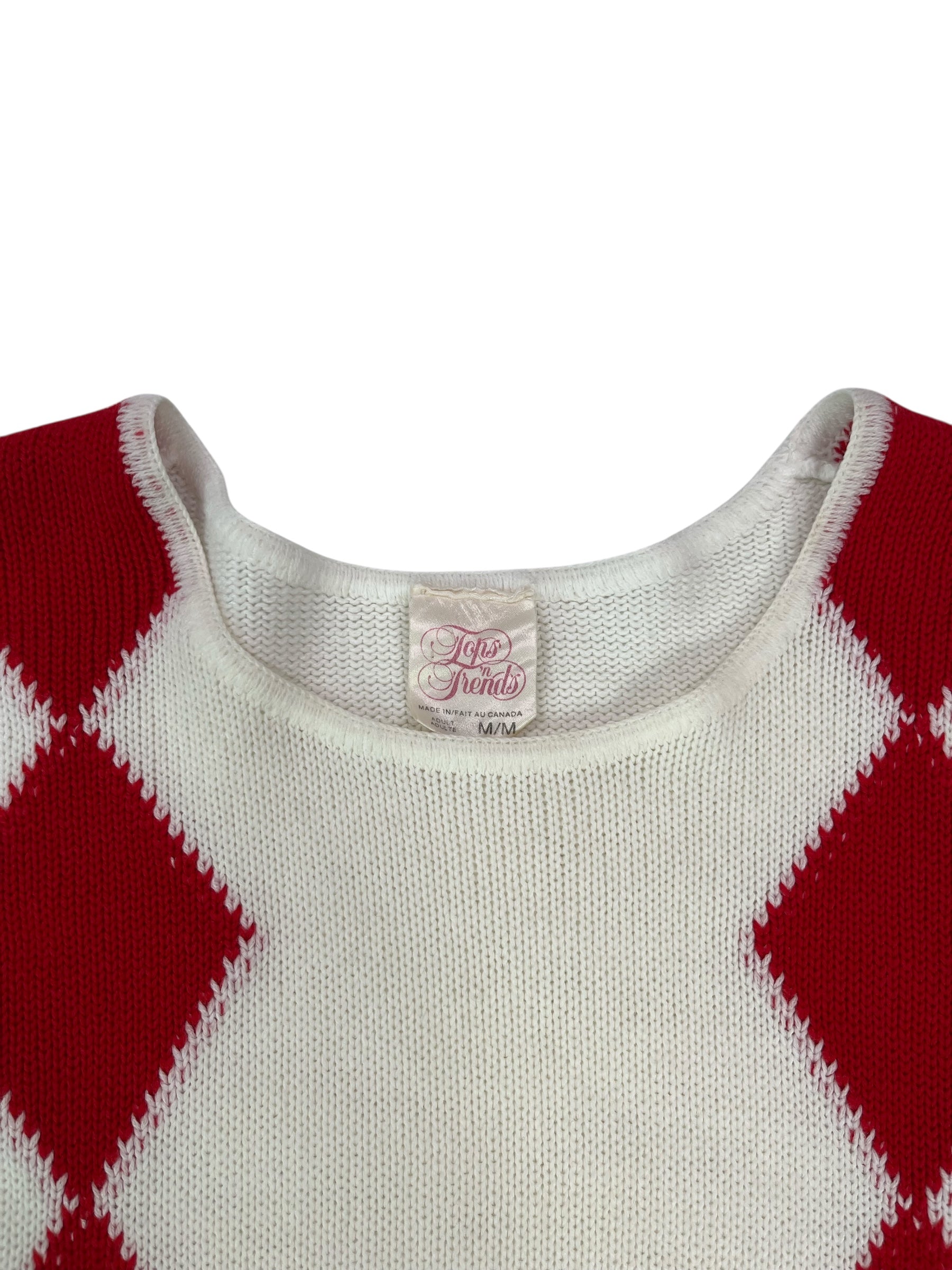 (L) Argyle Sweater Vest Vintage