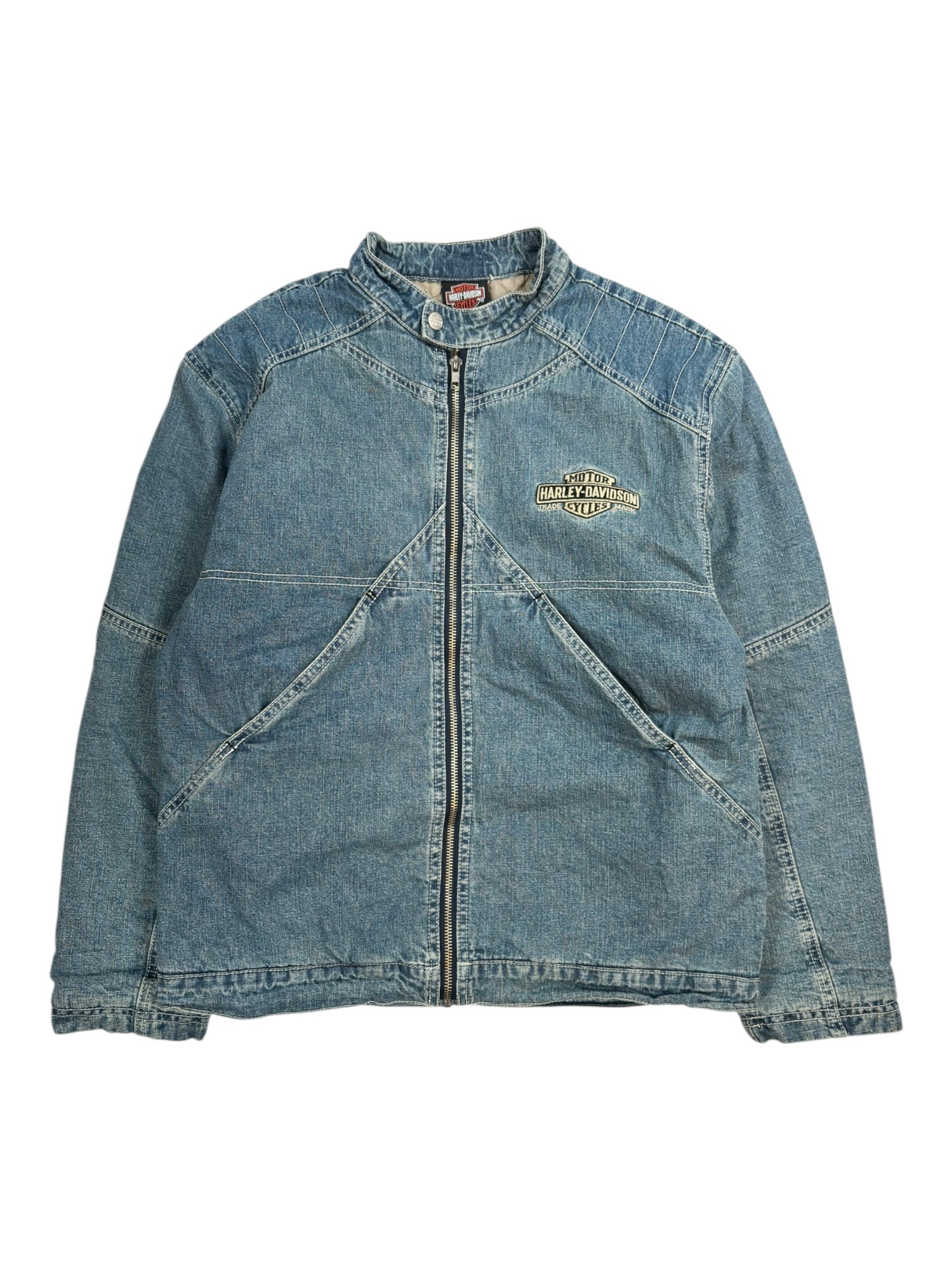 (M) Harley Davidson Denim Motorcycle Jacket