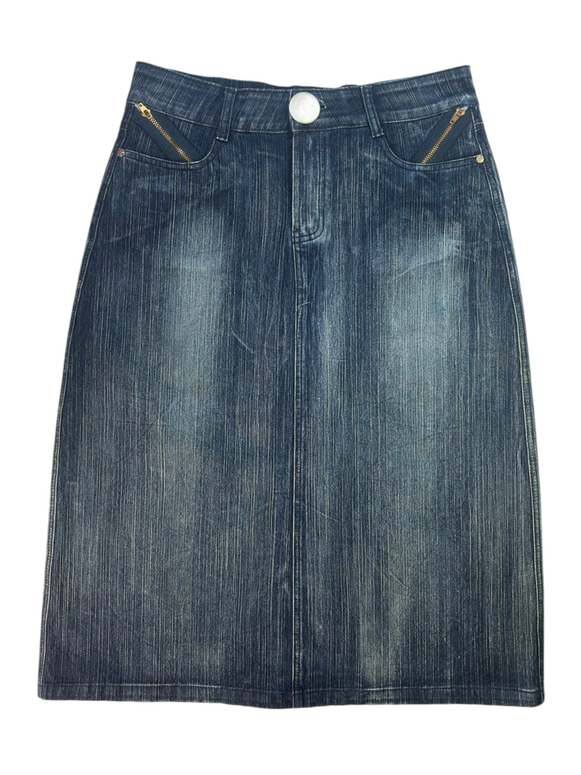 (32) EAGAME Denim Midi Skirt