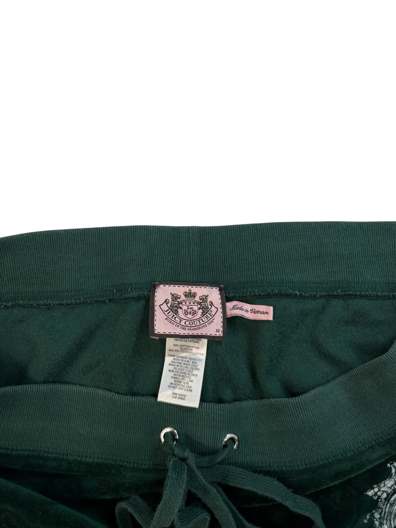 (M) Dark Green Couture Royalty Juicy Couture Velour Pants