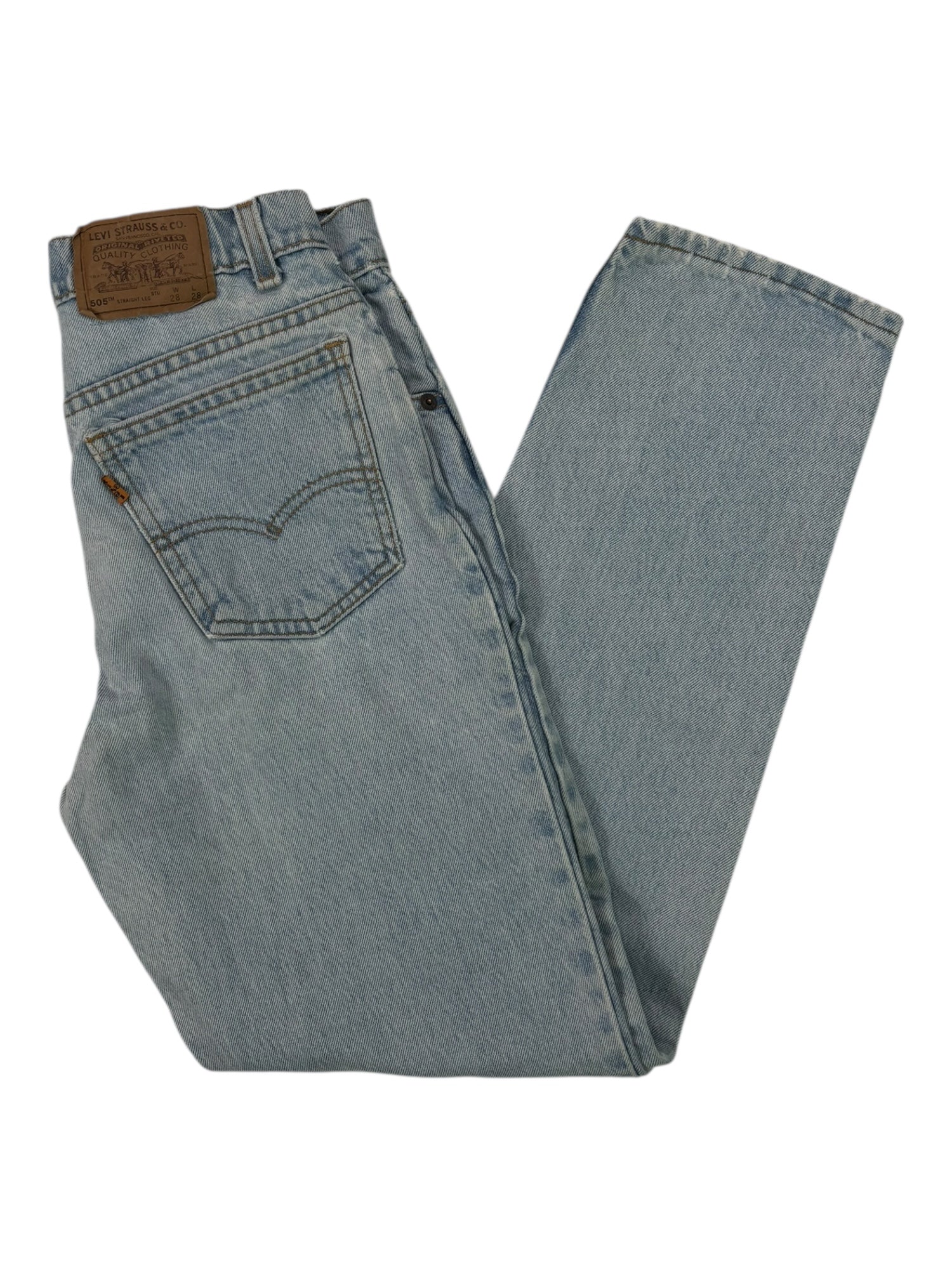 (26) Lightwash Orange Tab Levi's Denim