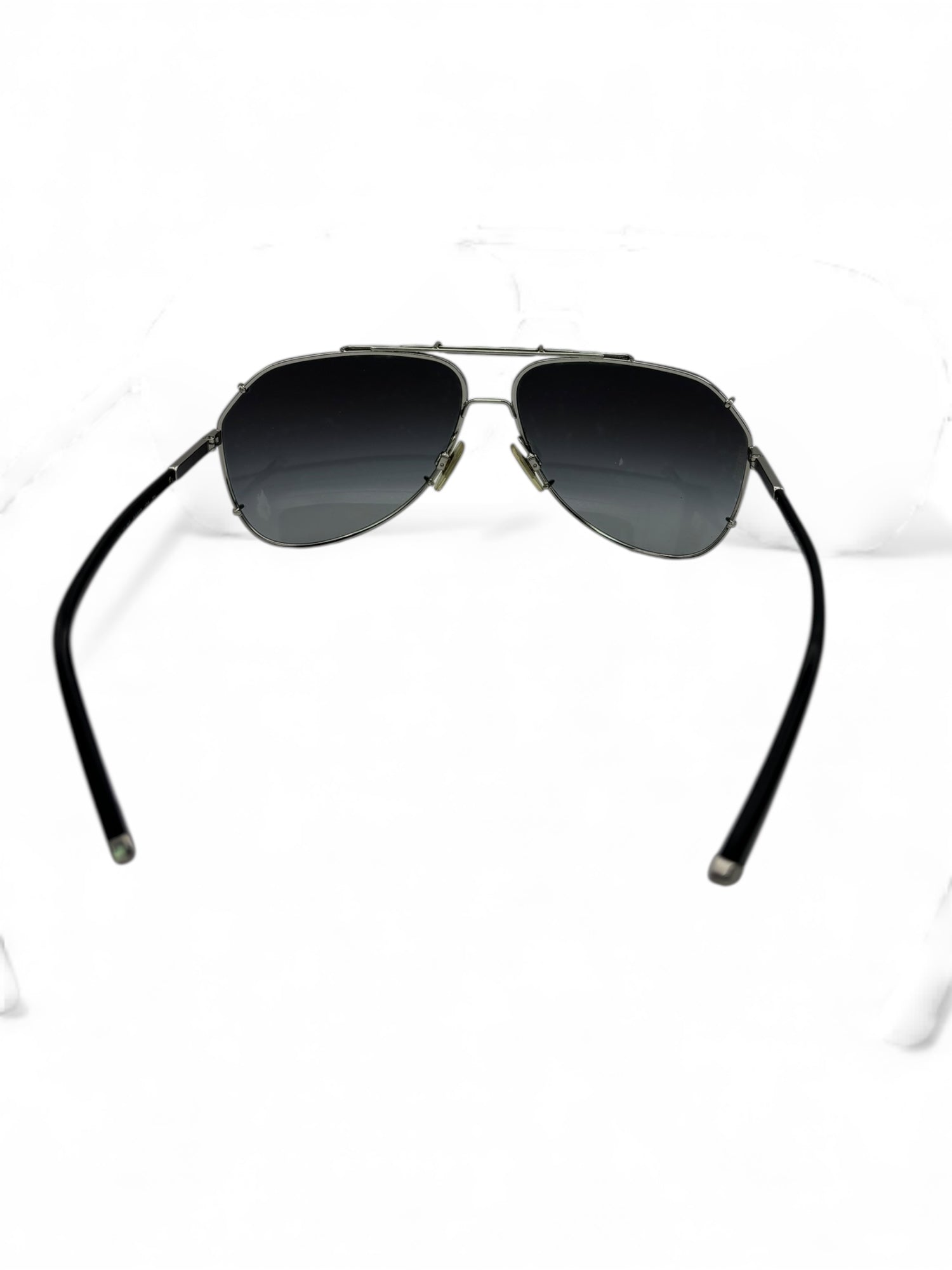 (O/S) Black and Gold Dolce and Gabbana Aviator Sunglasses