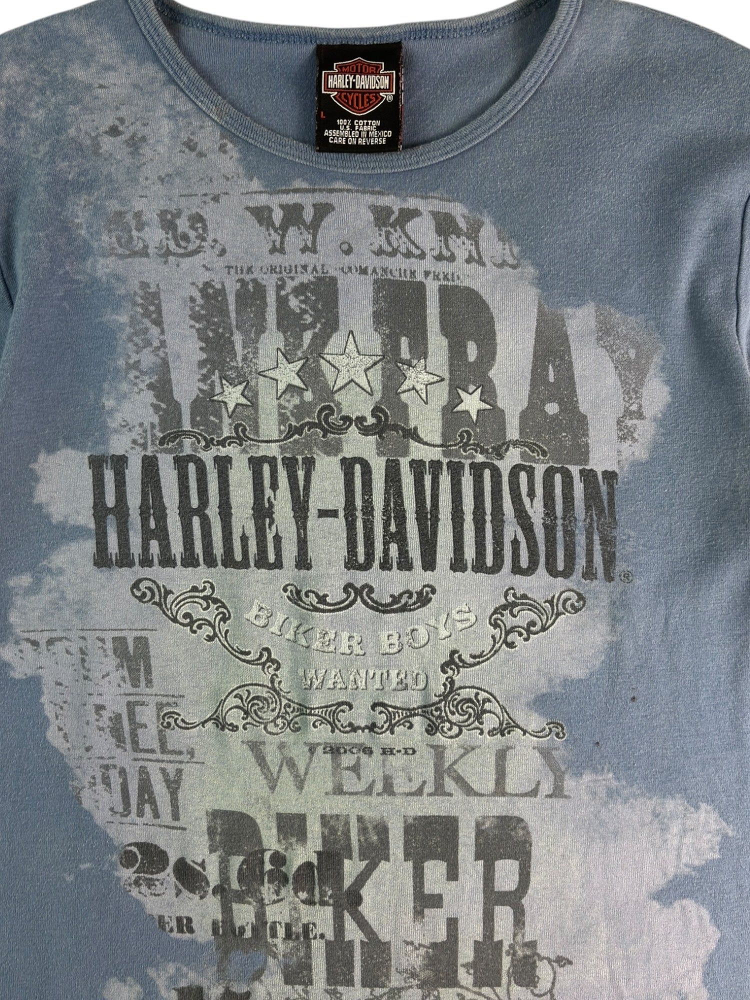 (L) Biker Boys Wanted Harley Davidson Tee