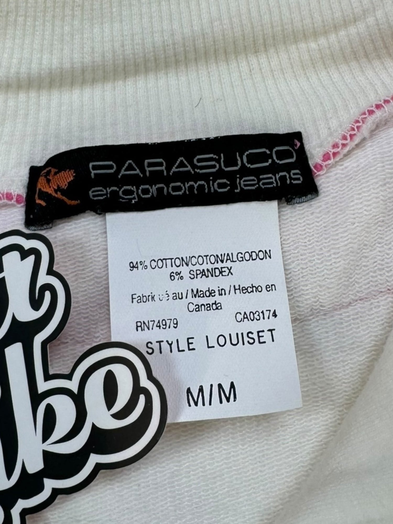 (S) White Parasuco Zip-up Sweater