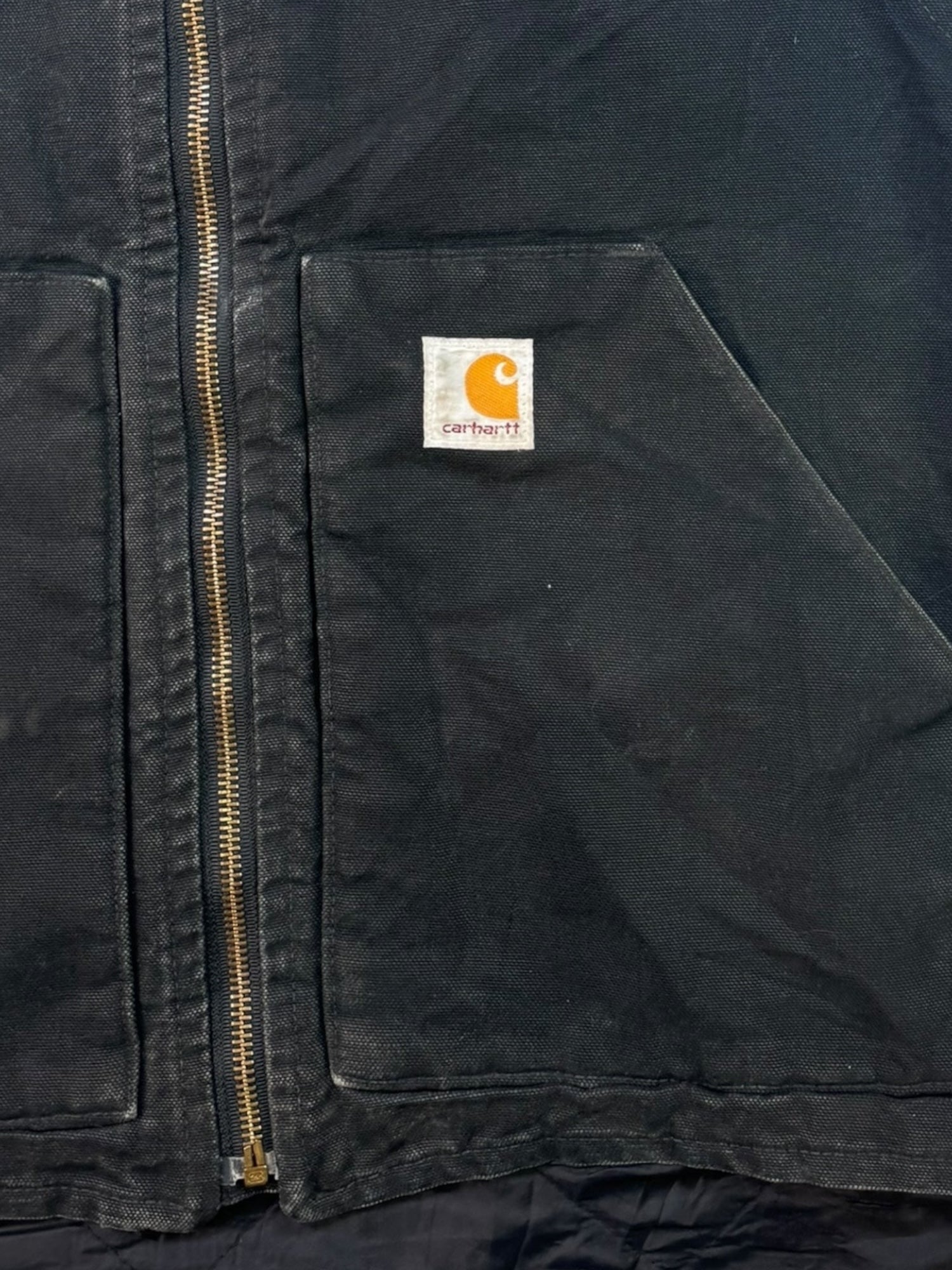 (M) Black Carhartt Denim Vest