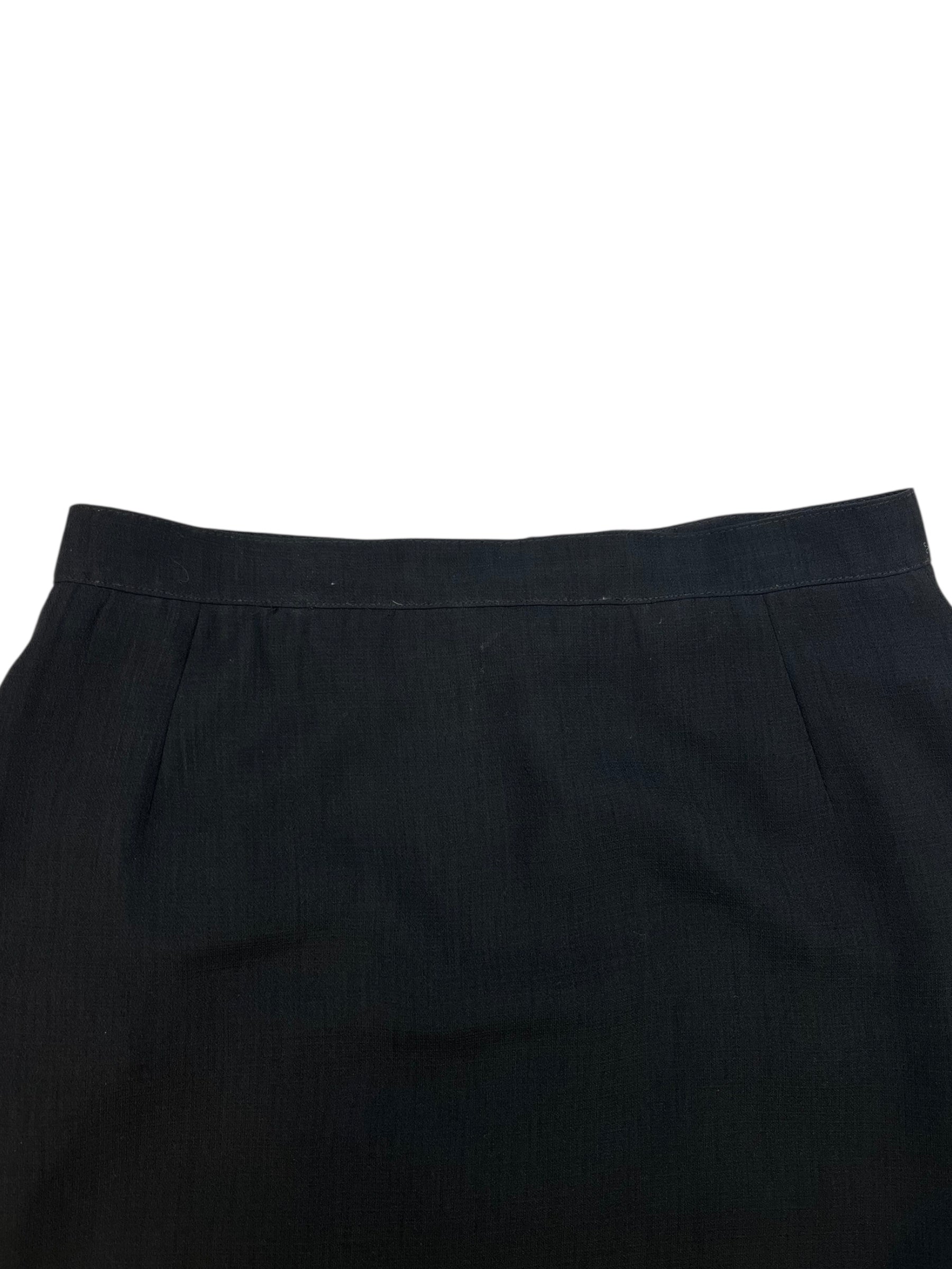 (M) Vintage Black Flowy Skirt
