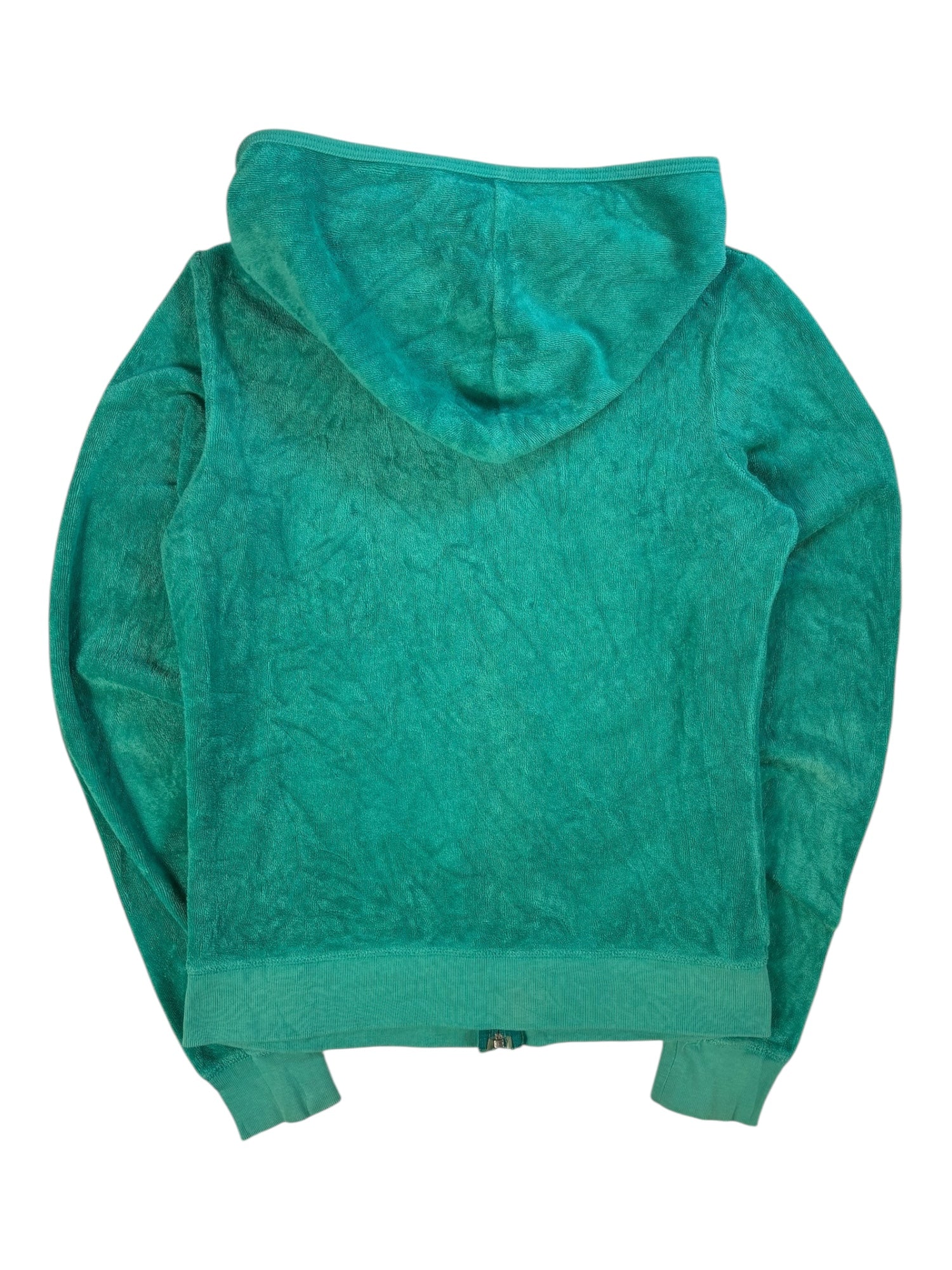 (M) Turquoise Juicy Couture Terry Cloth Zip-up Hoodie