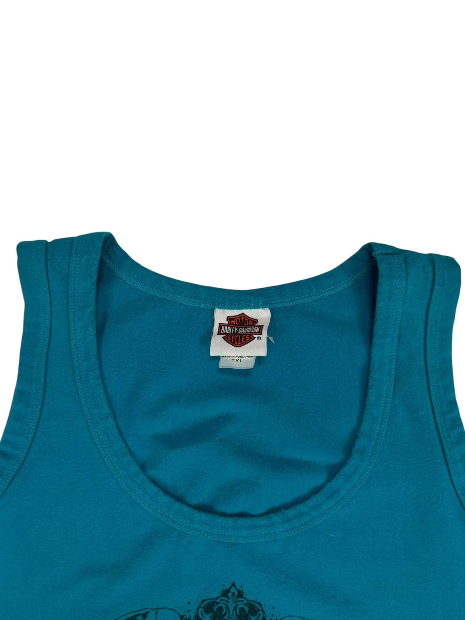 (XXL) Blue Harley Davidson Tank