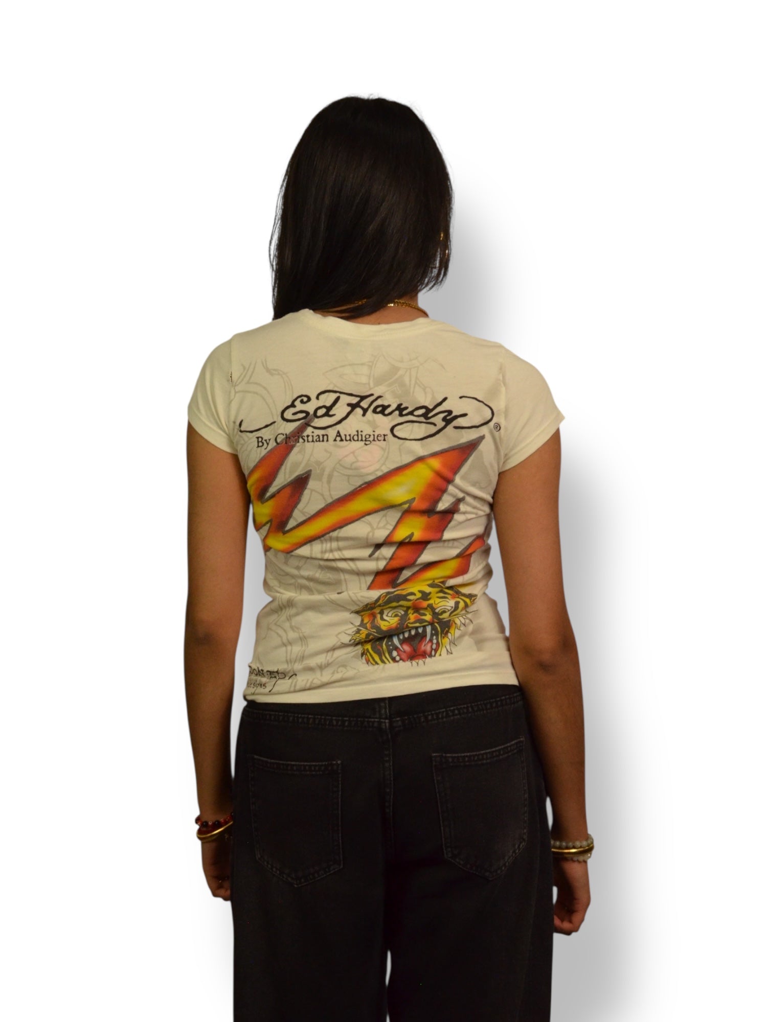 (XS) Ed Hardy Graphic Baby Tee