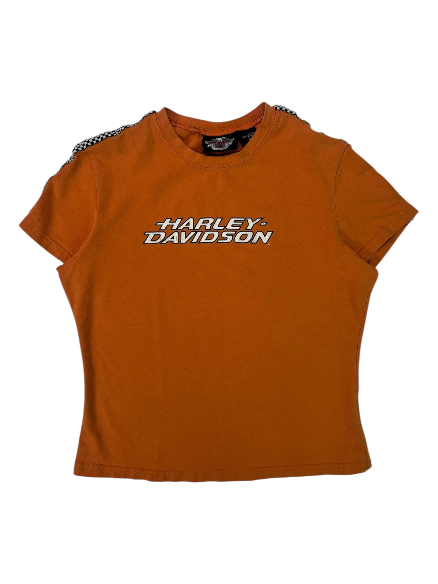 (M) Harley Davidson Orange Racing Tee