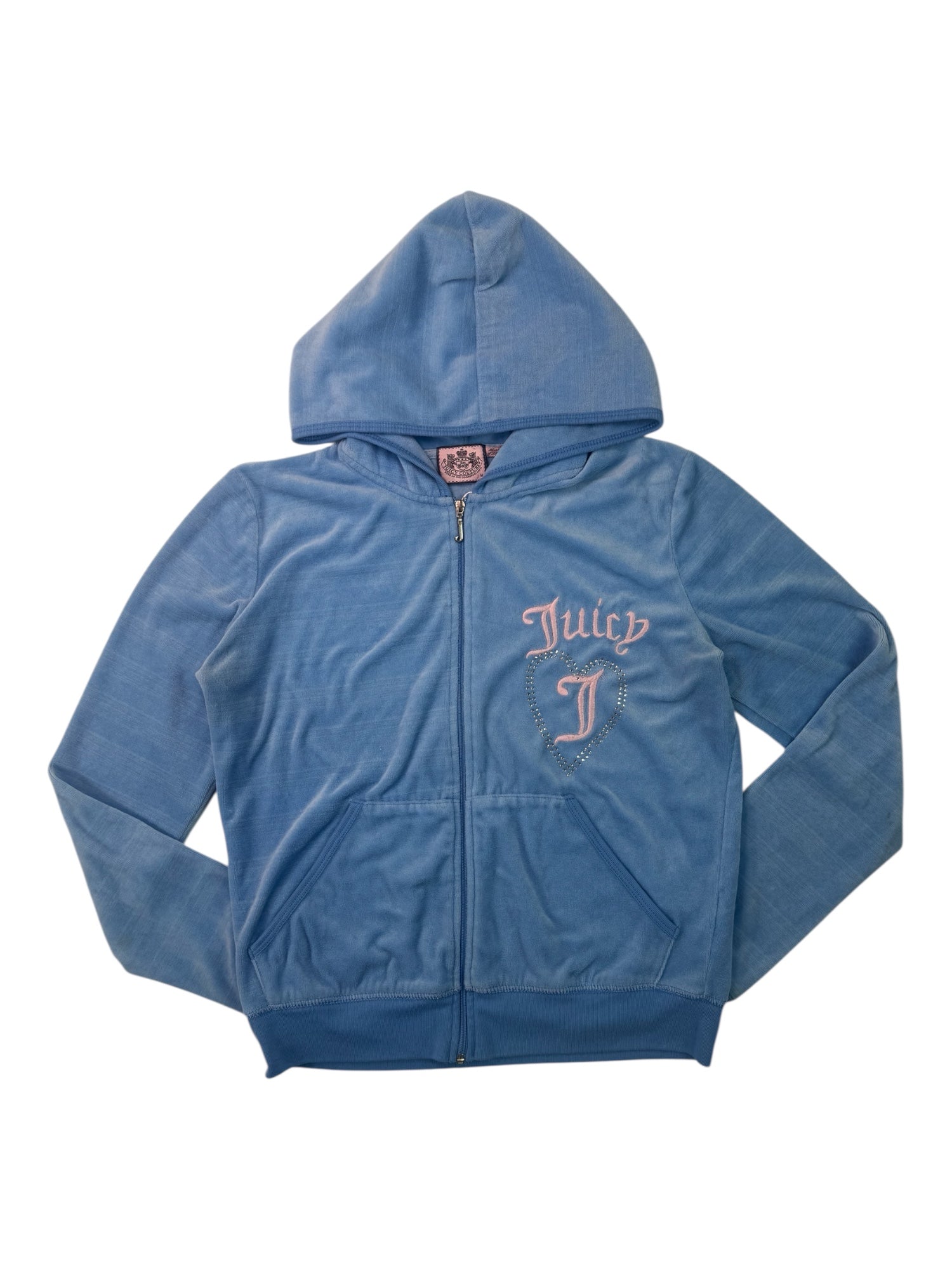 (M) Periwinkle Embroidered Juicy Couture Velour Top