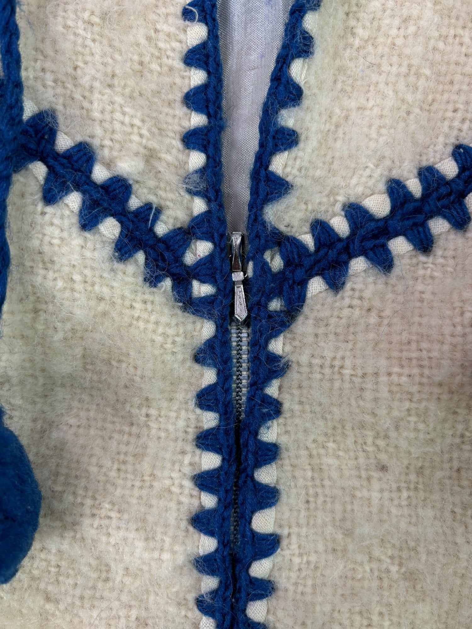 (M) Greece Wool Jacket with Blue Details