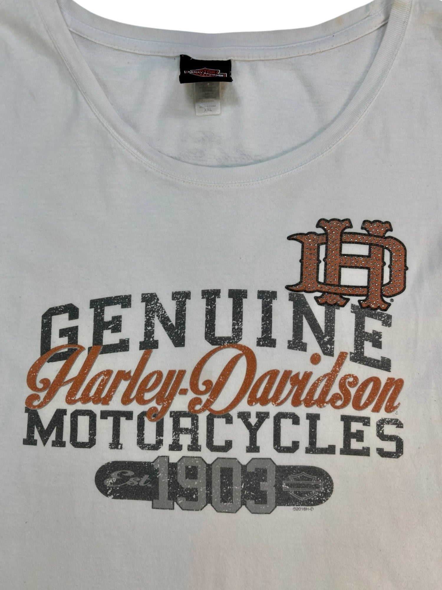 (XL) Ted’s Embellished Harley Davidson Tee