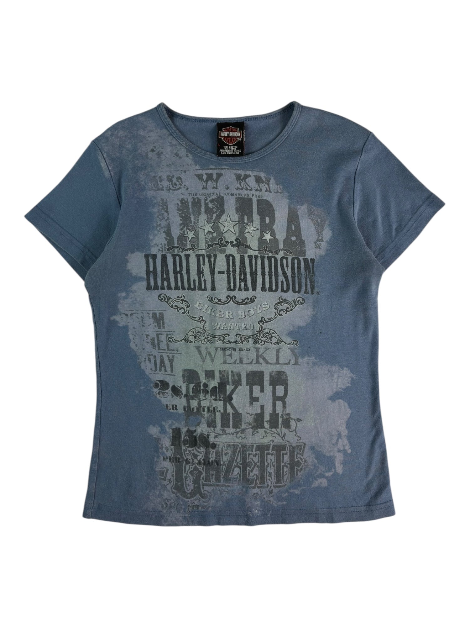 (L) Biker Boys Wanted Harley Davidson Tee