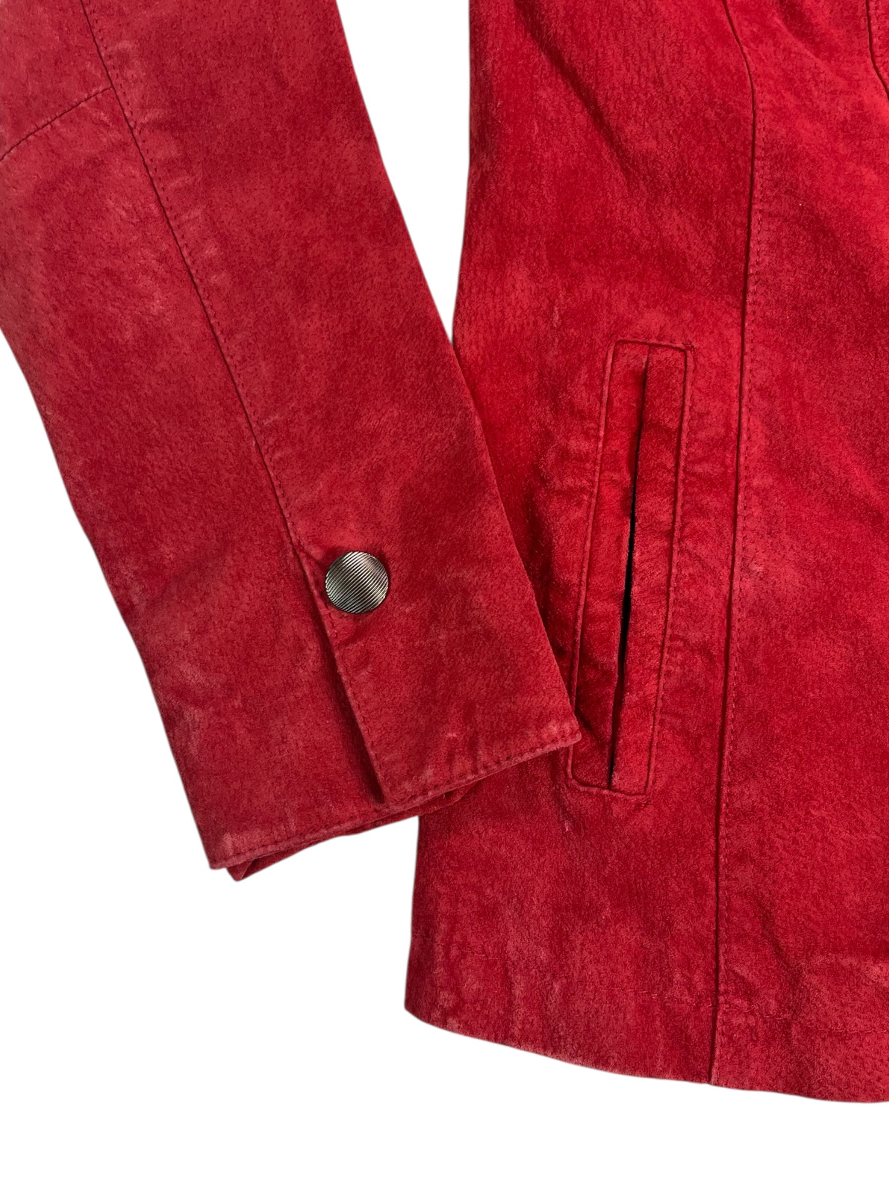 (S) Live a Little Red Suede Jacket