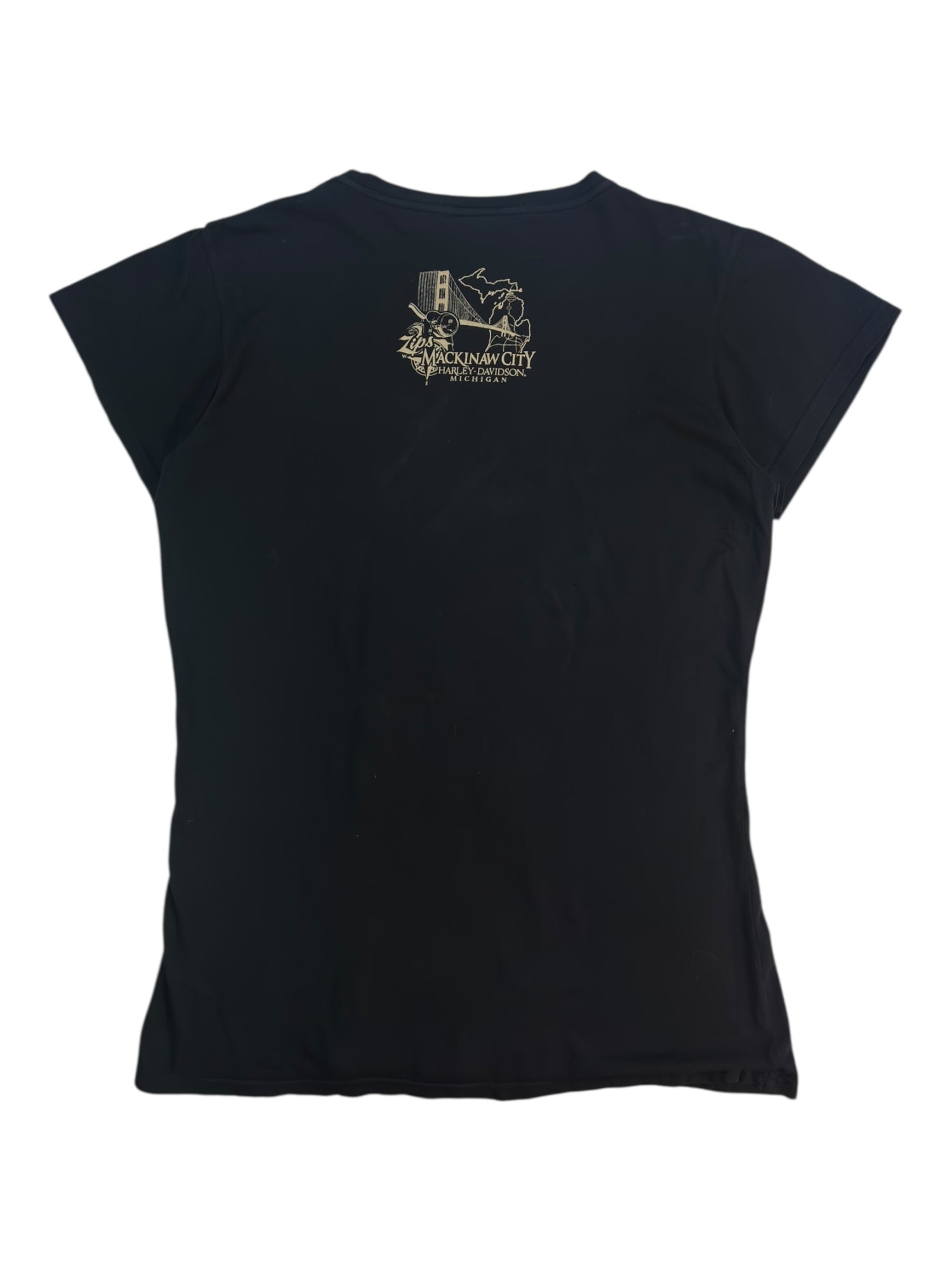 (M) Mackinaw City Harley Davidson Tee