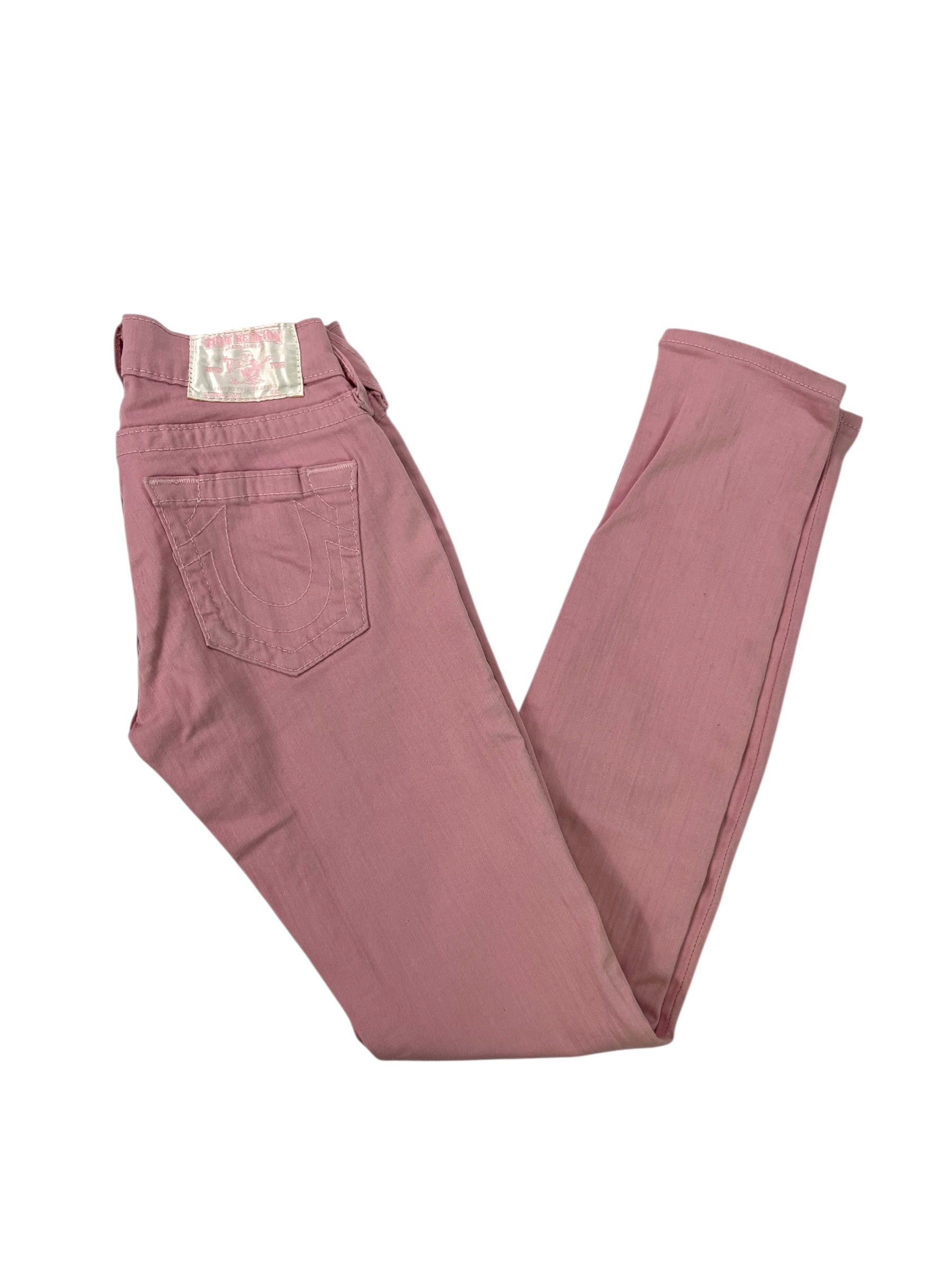 (23) Pink True Religion Skinny Jeans