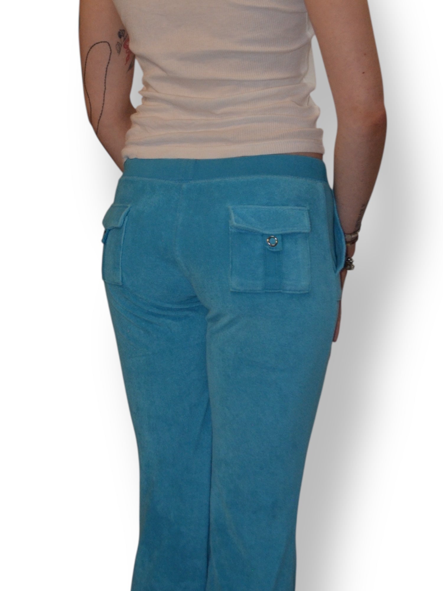 (M) Blue Terry Cloth Juicy Pants