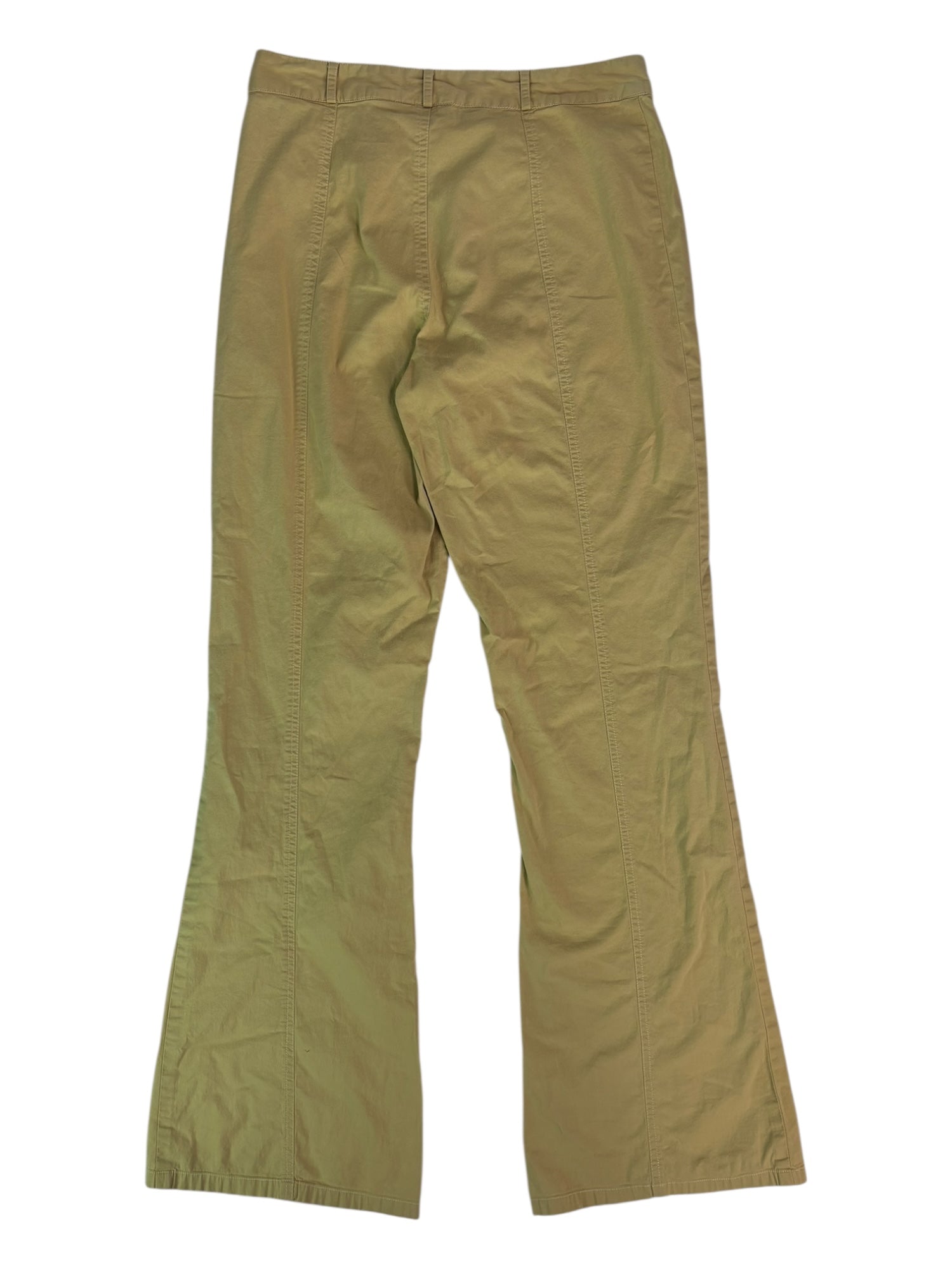 (26) Vintage fork Light Yellow Studded Flair Pants