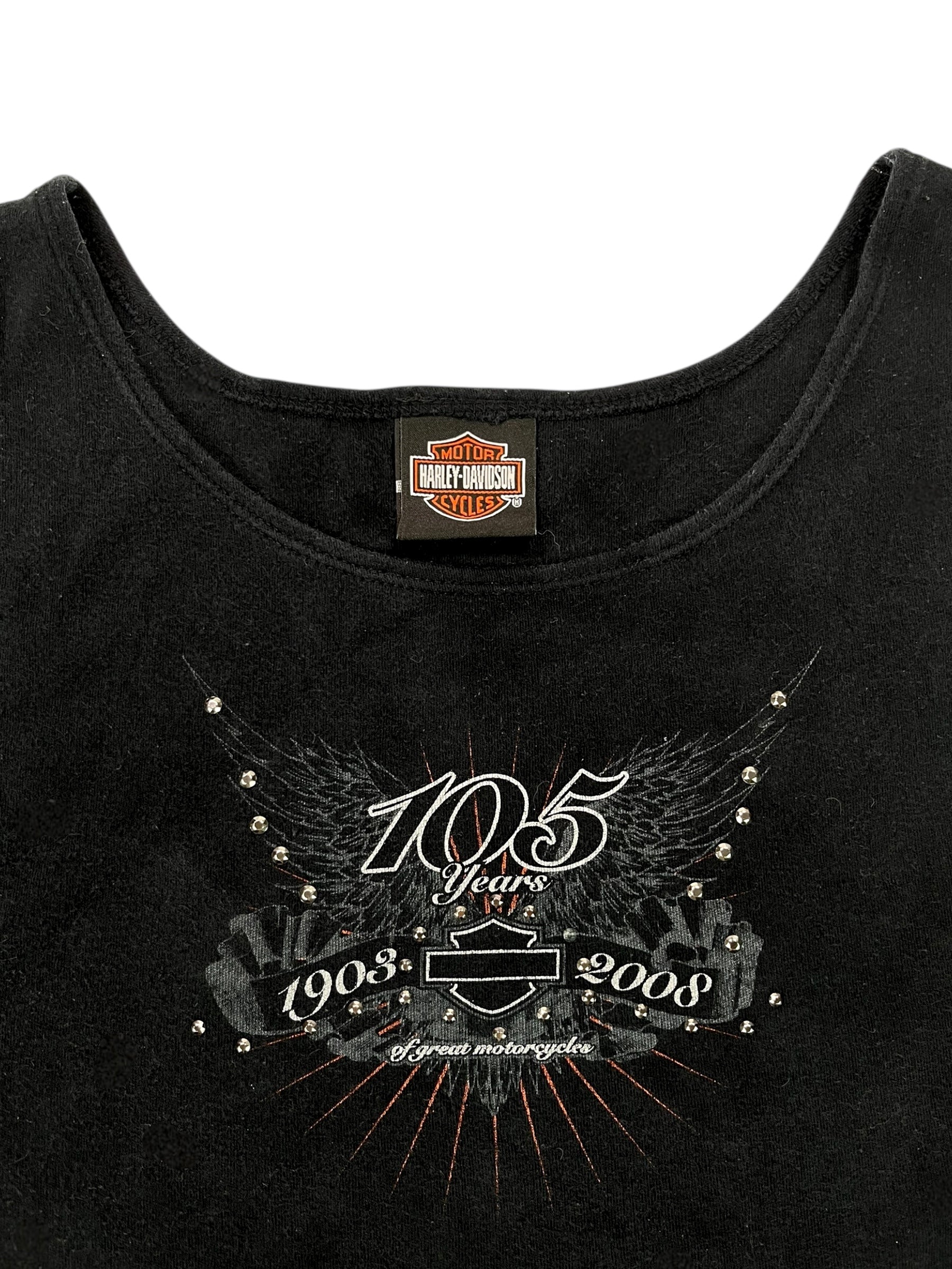 (M) Harley Davidson Embellished Tank Top