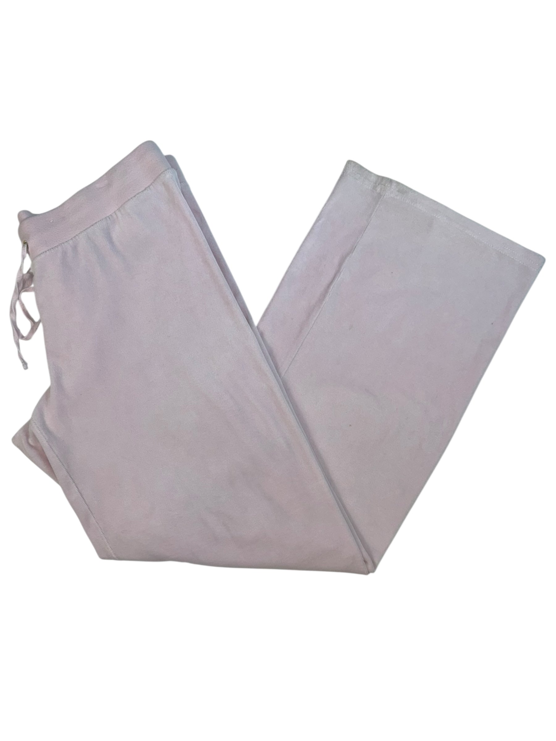 (M) Baby Pink Printed Juicy Couture Velour Pants