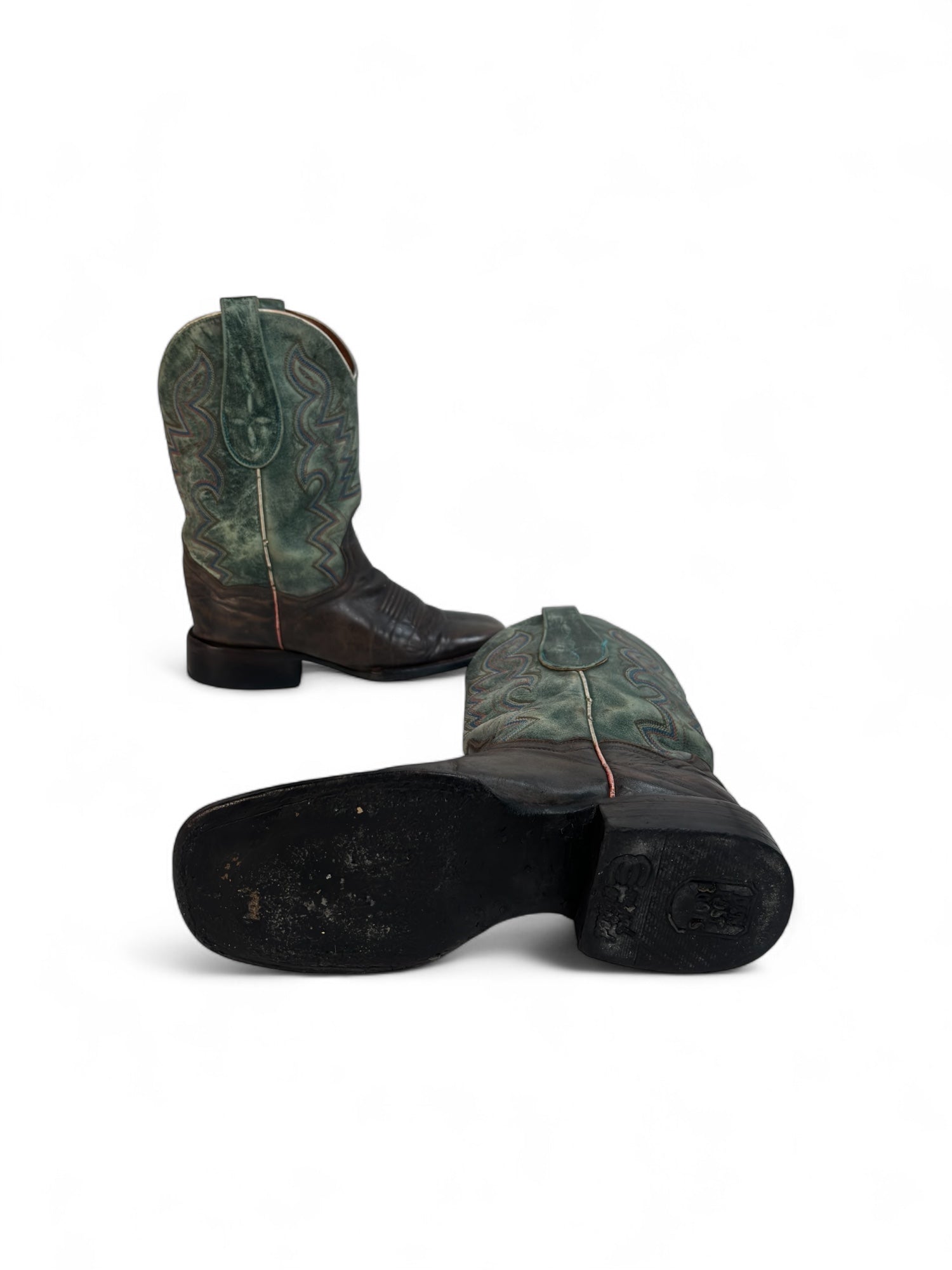 (6) Dan Post Blue/Brown Cowboy Boots