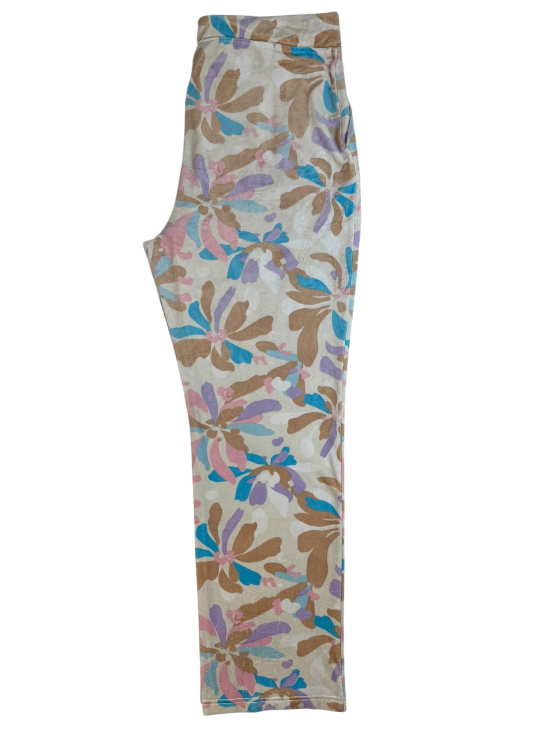 (L/XL) Pastel Floral Juicy Couture Velour Pants