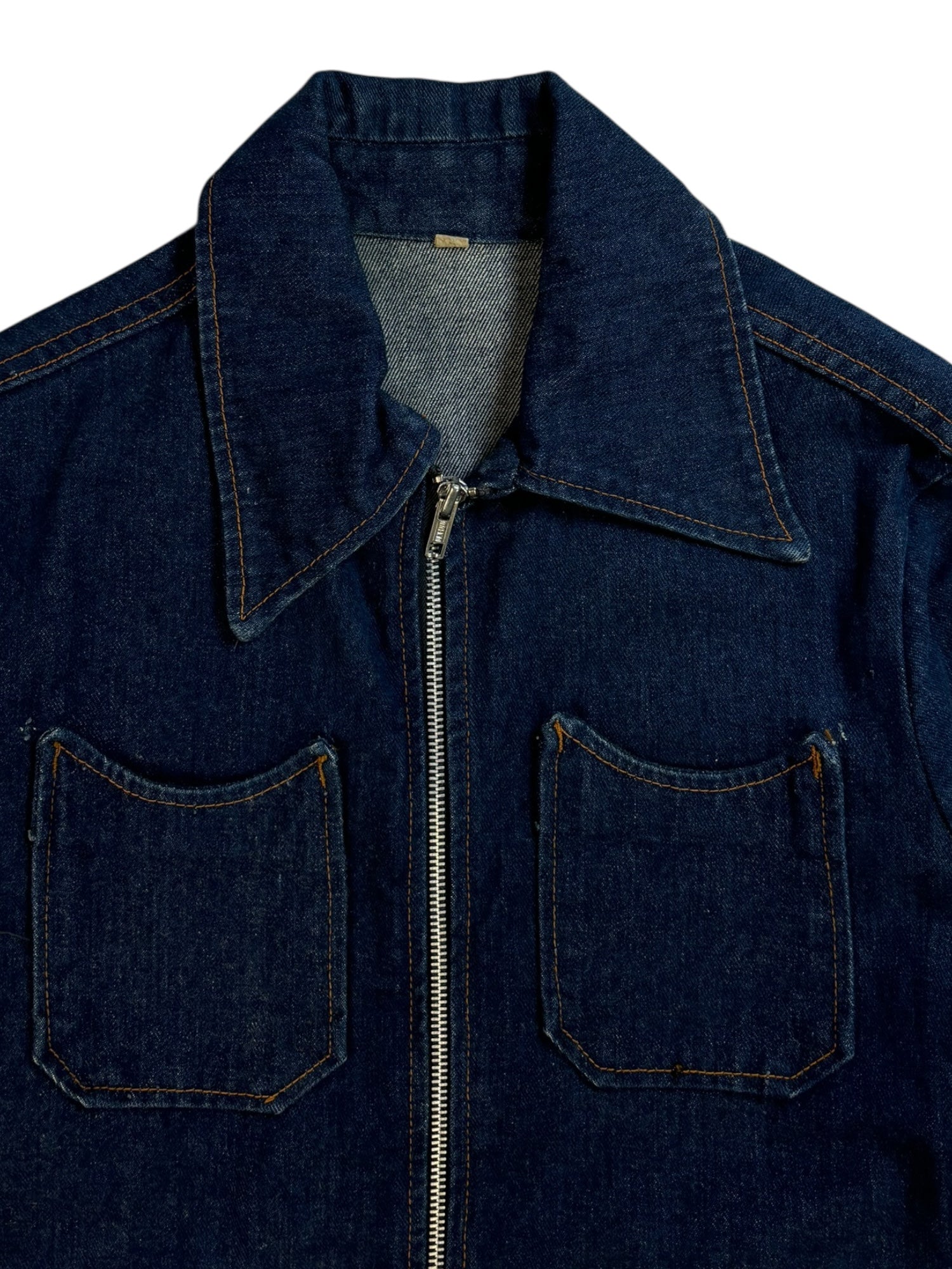 (S/M) Denim Zip Up Jacket