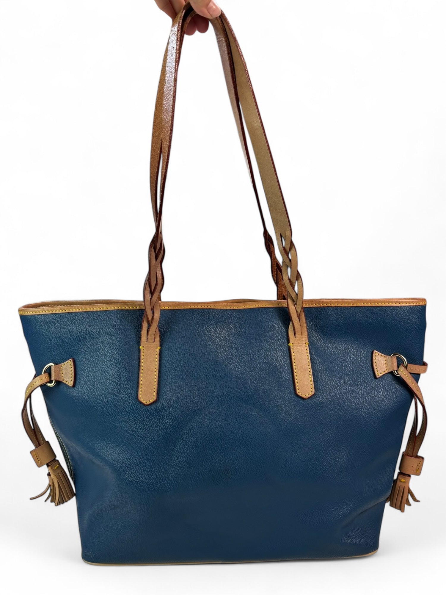 Dooney & Bourke Blue Leather Tote Bag