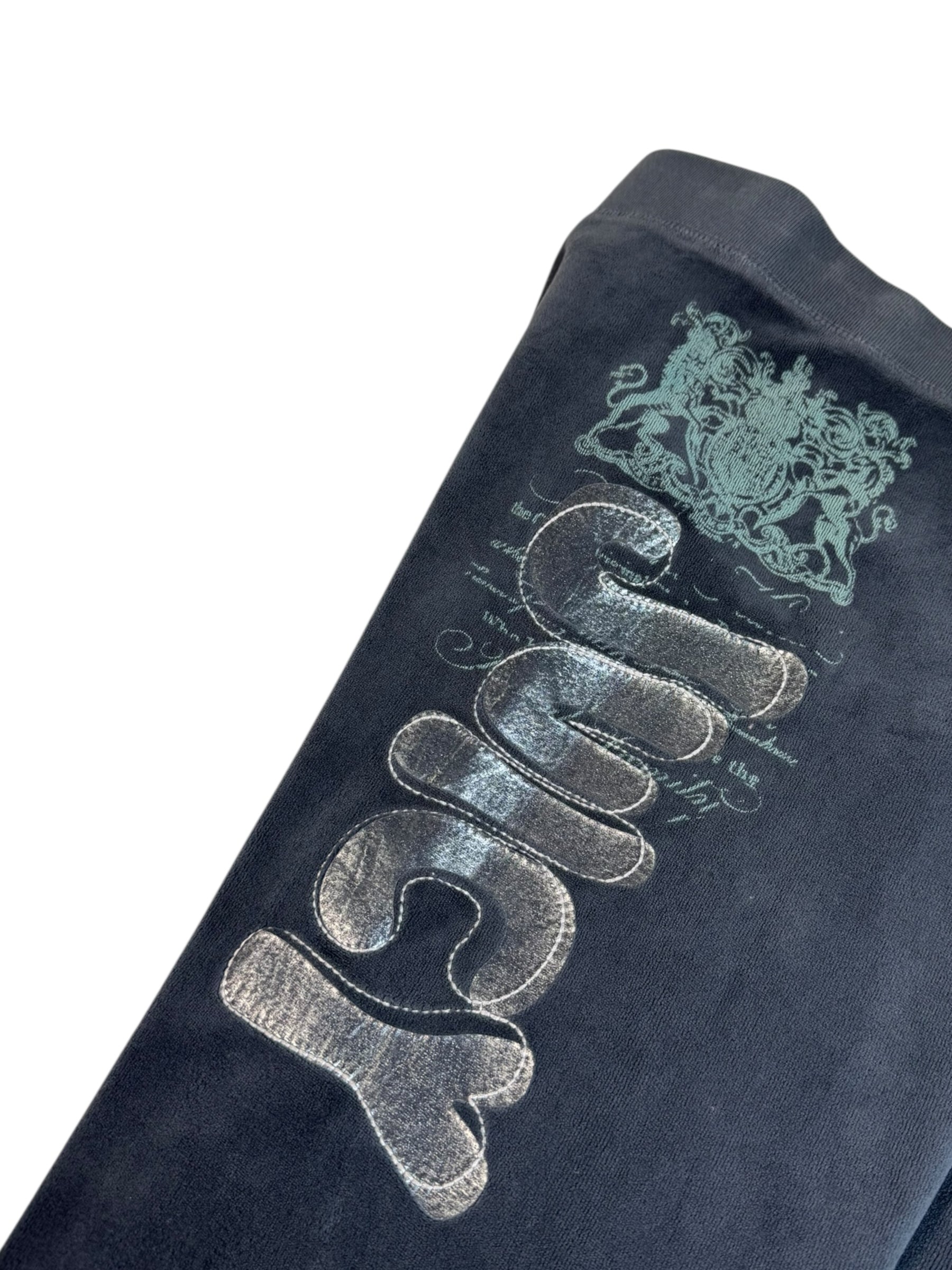 (XS) Grey Printed Juicy Couture Velour Pants