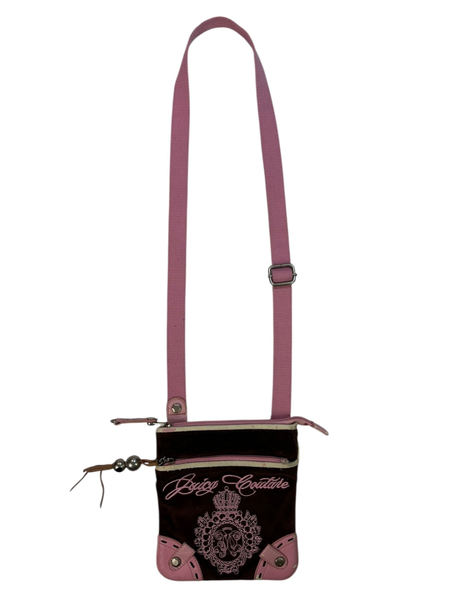 Juicy Couture Embellished Velour Crossbody Bag