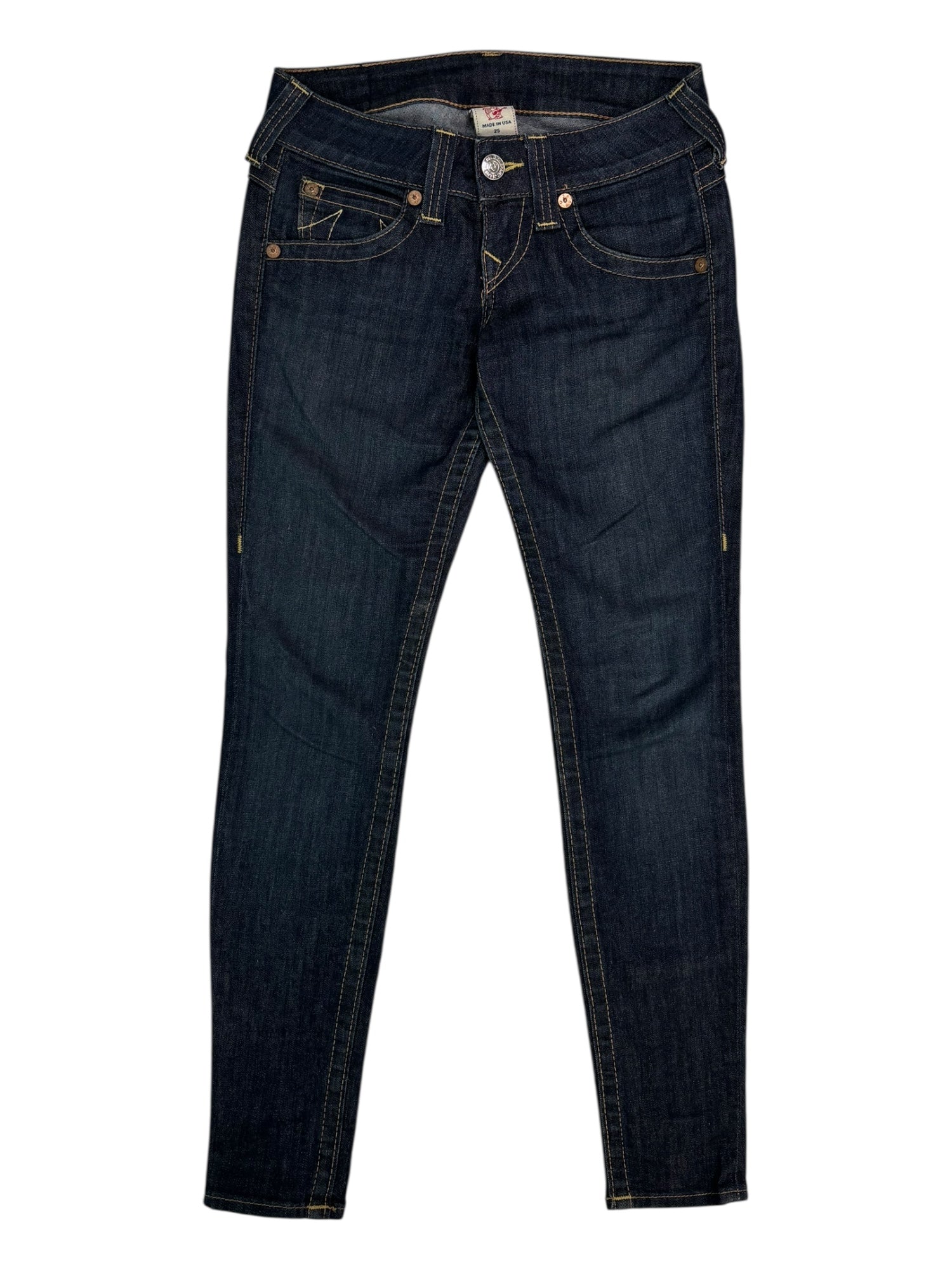 (27) True Religion Dark Wash Skinny Jeans