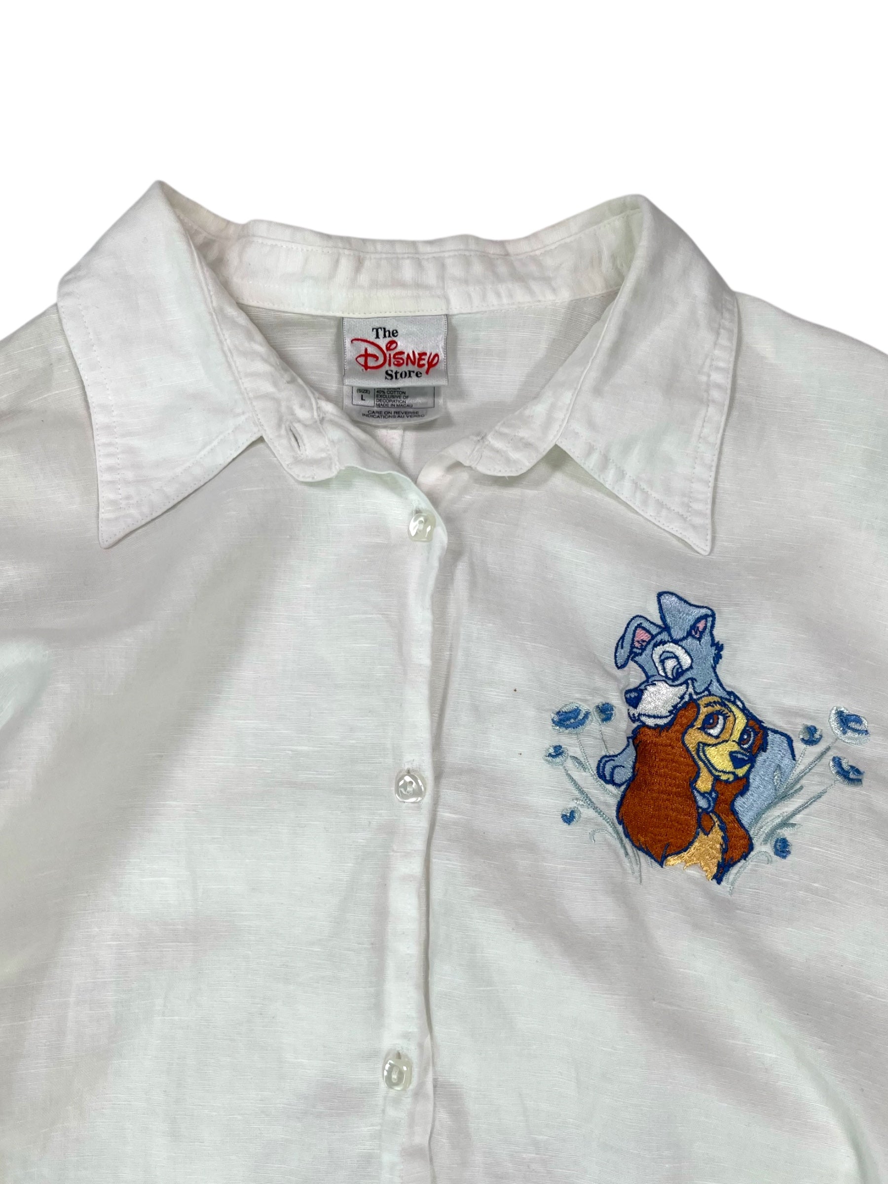 (L) Vintage Lady and Tramp Button-Up