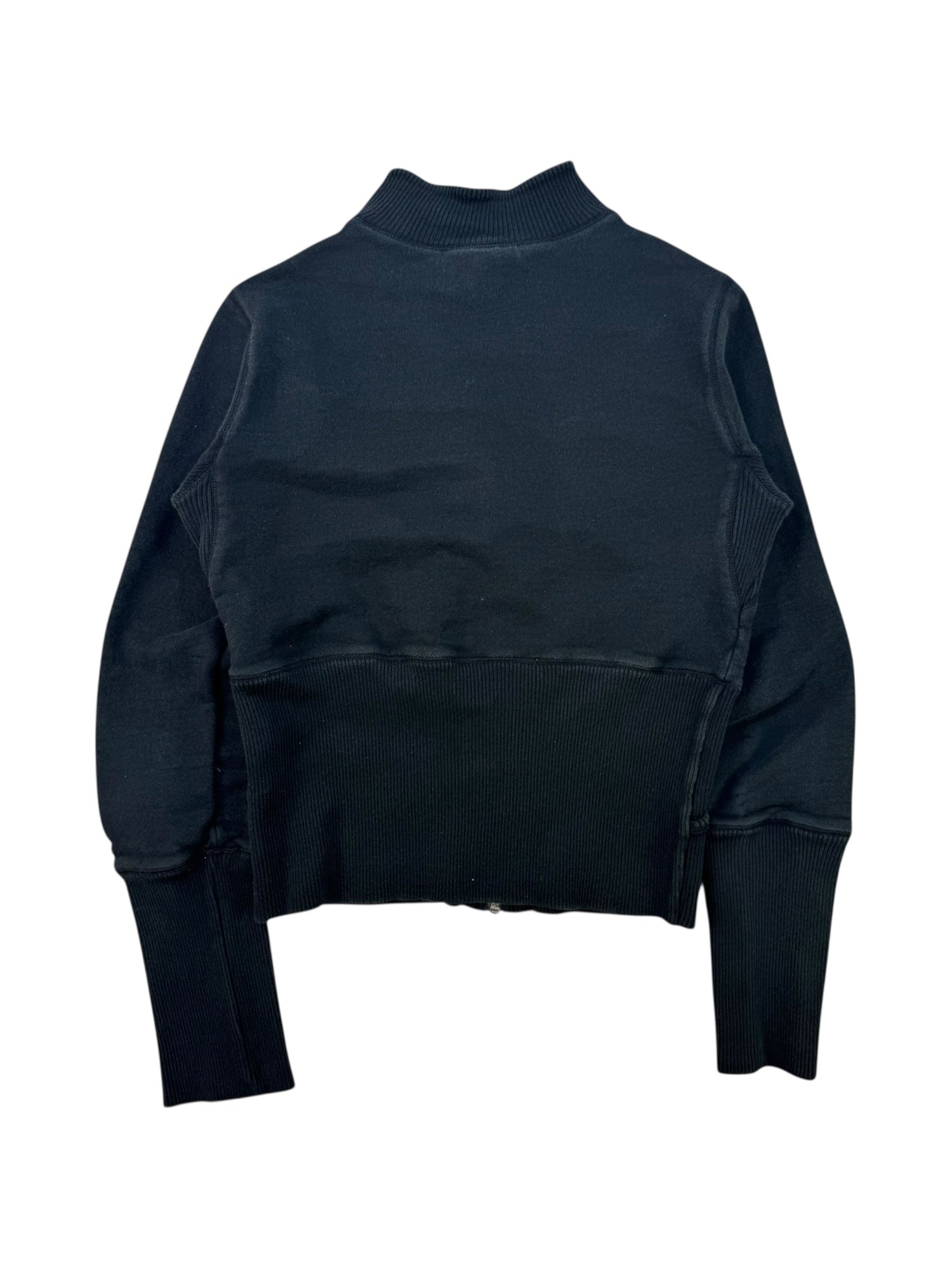 (XS) Black Diesel Zip-up Sweater