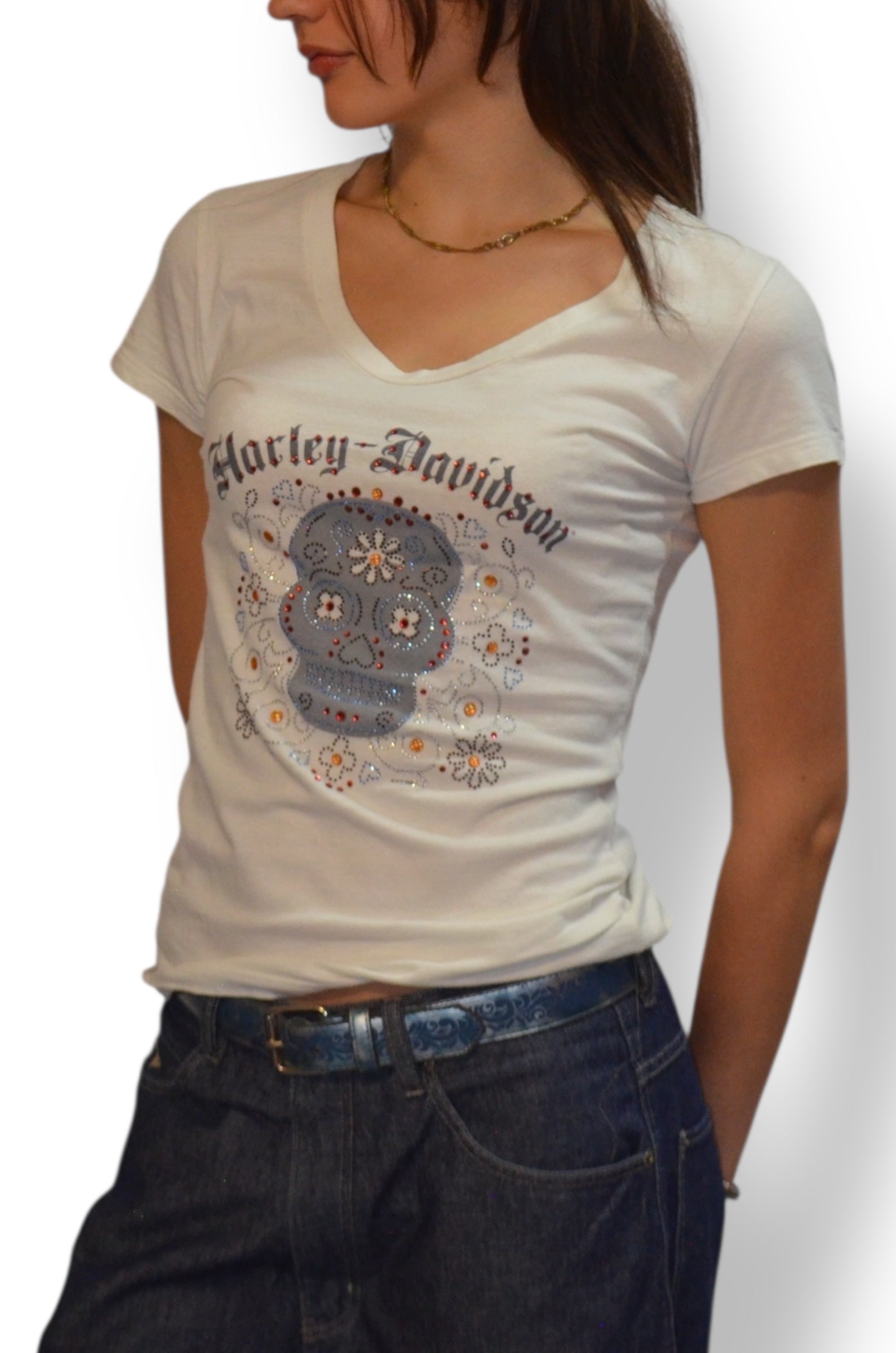 (S) Anaheim Embellished Harley Davidson Tee