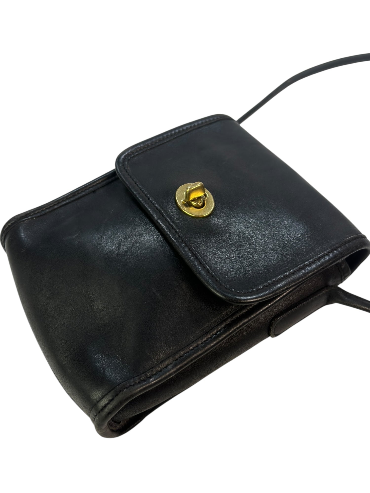 Vintage Black Coach Leather Coach