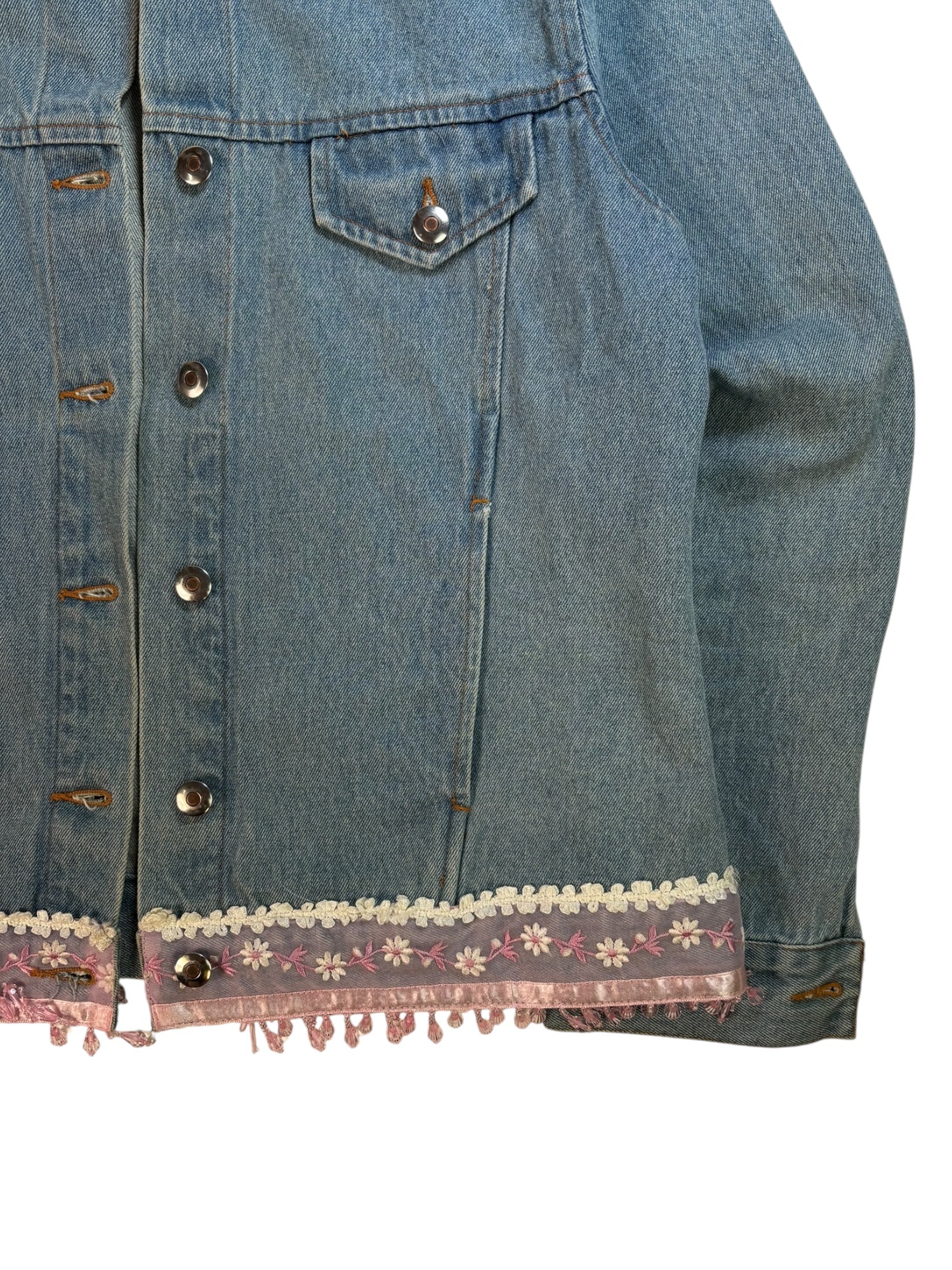 (L) Denim Jacket with Beading