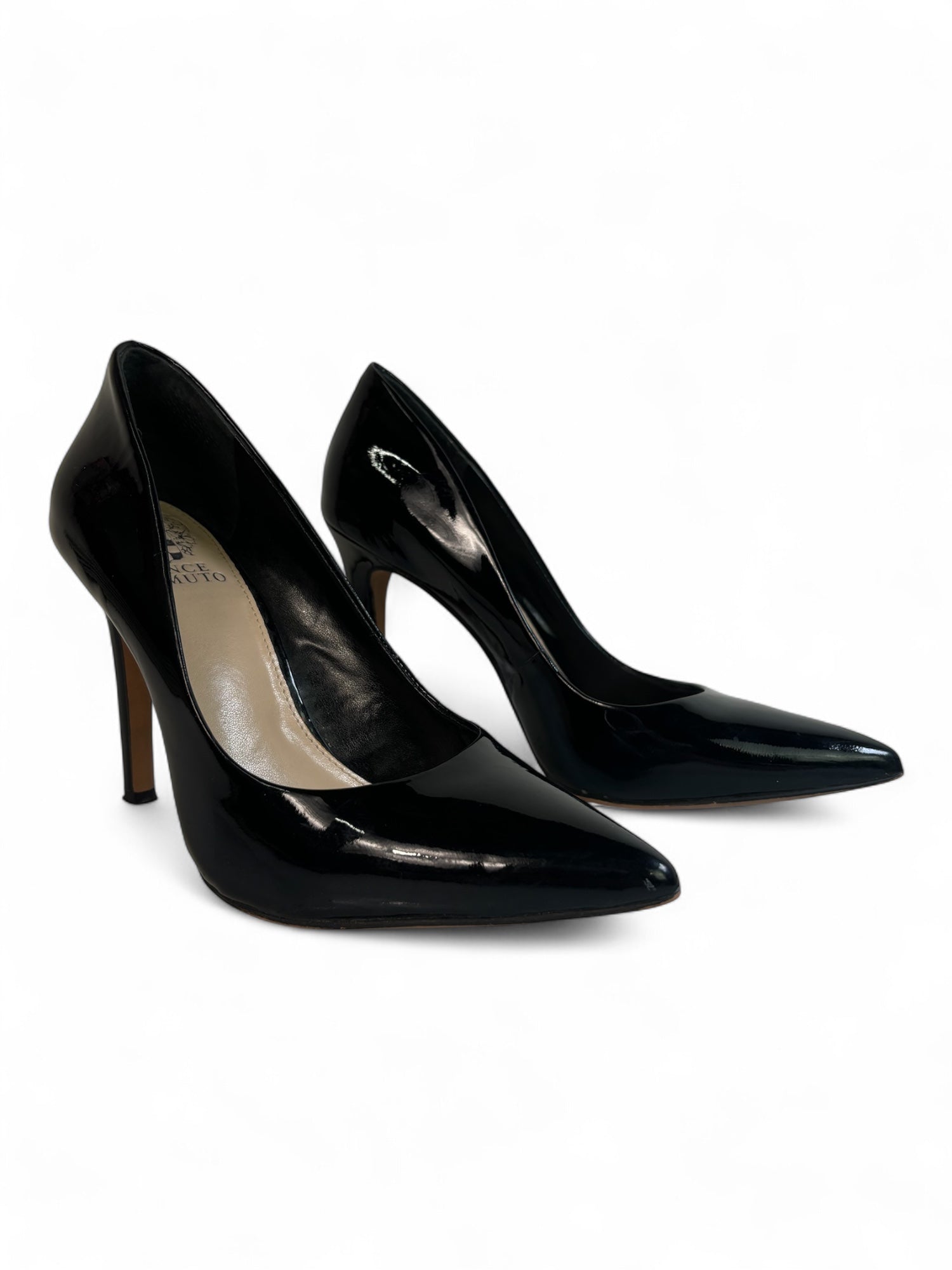 (8) Vince Camuto Pointed Toe Black Pumps