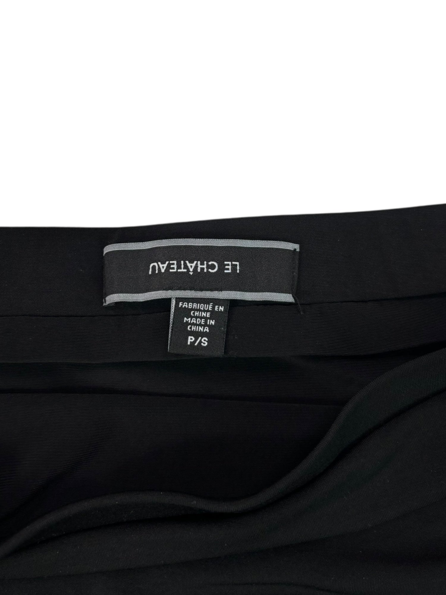(S) Le Chateau Black Ruched Mini Skirt