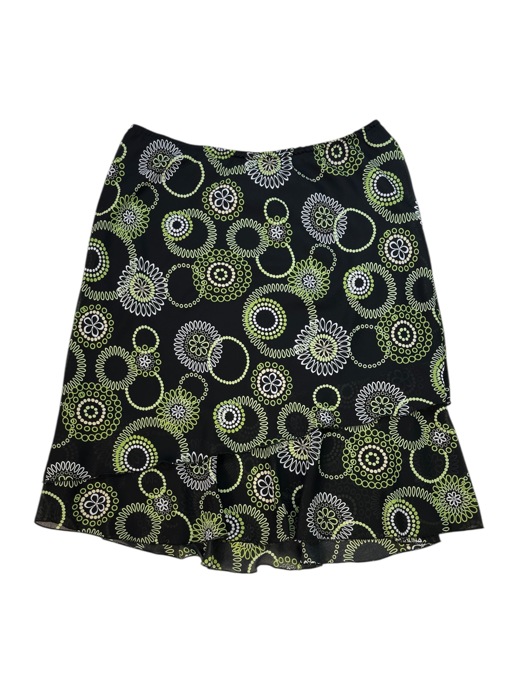 (XL) Tradition Abstract Flowy Skirt