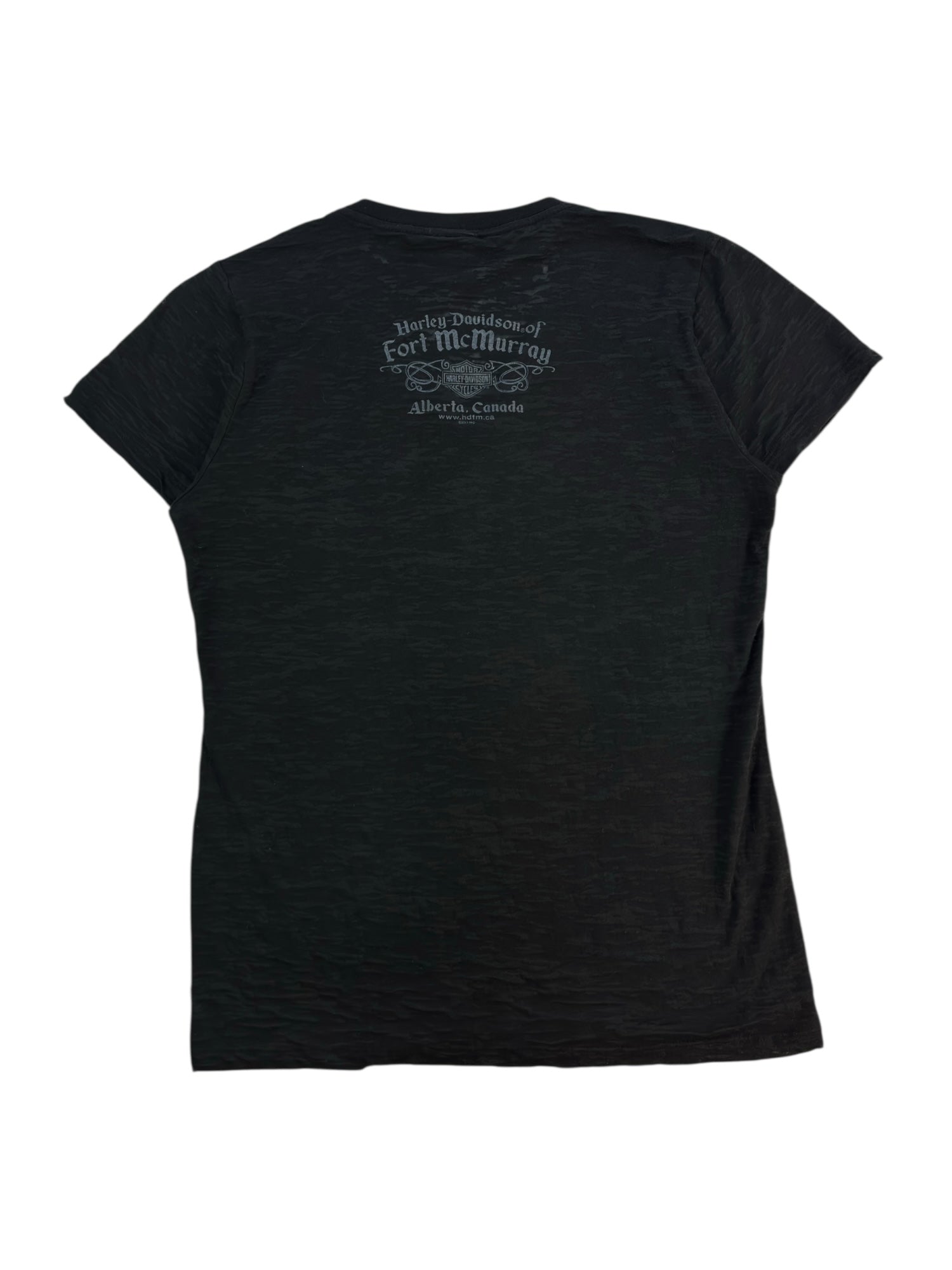 (M) Black Harley Davidson Burn-out Style Tee
