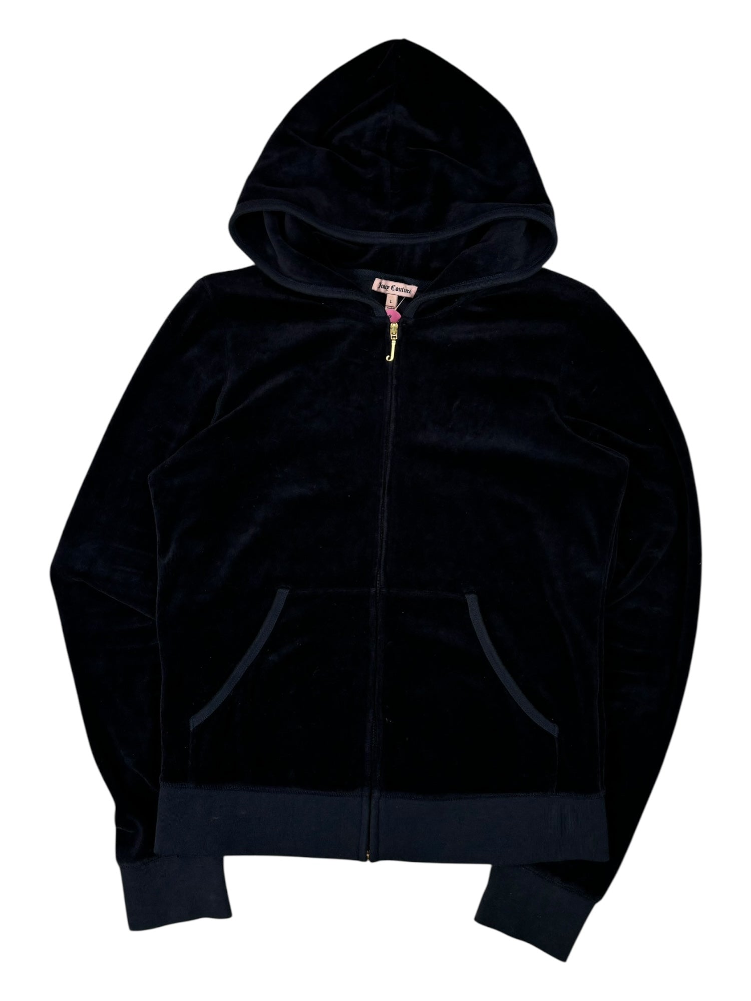 (L) CHOOSE JUICY Navy Blue Juicy Couture Velour Top