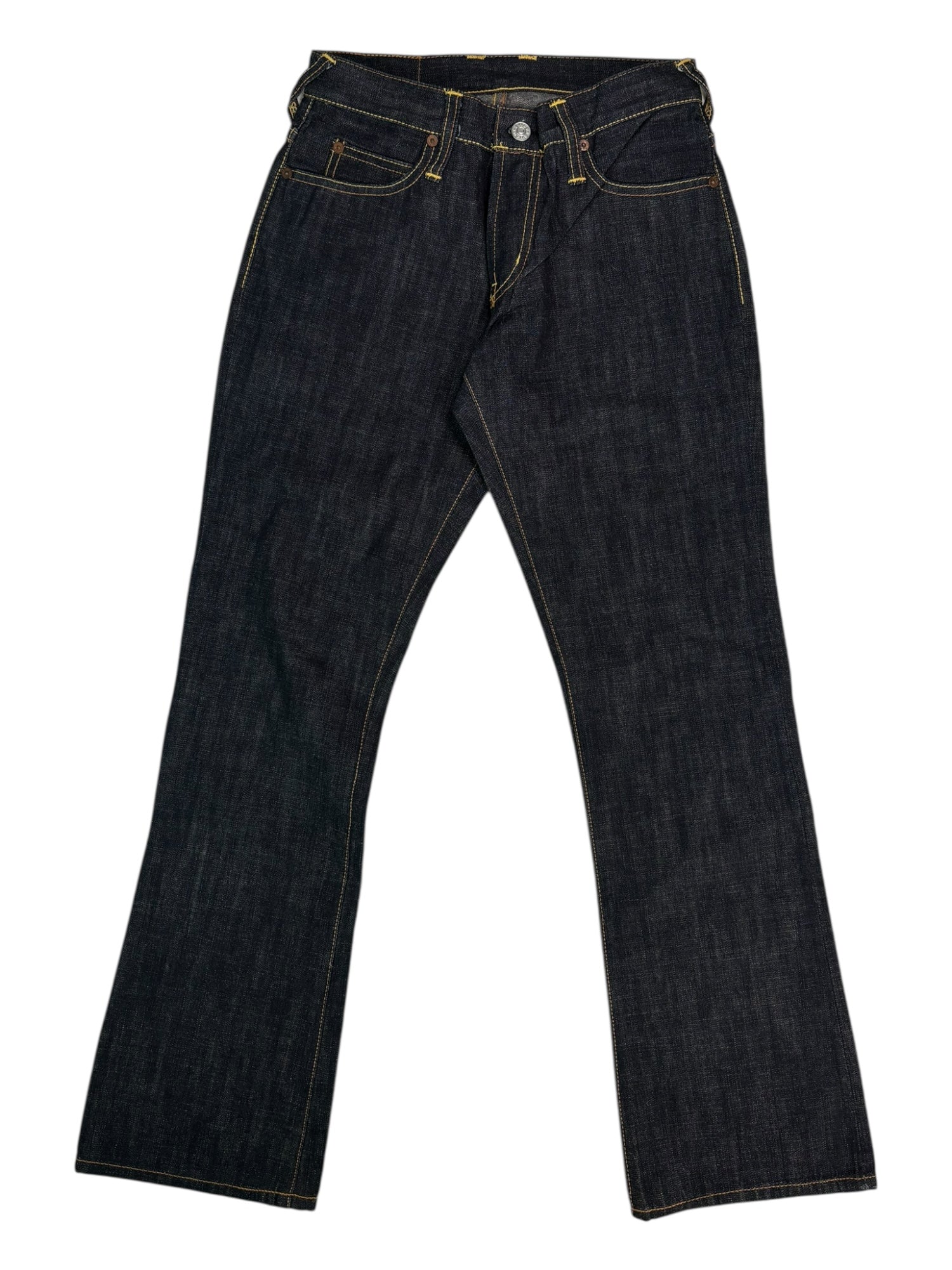 (27) Evisu Dark Wash Denim Jeans