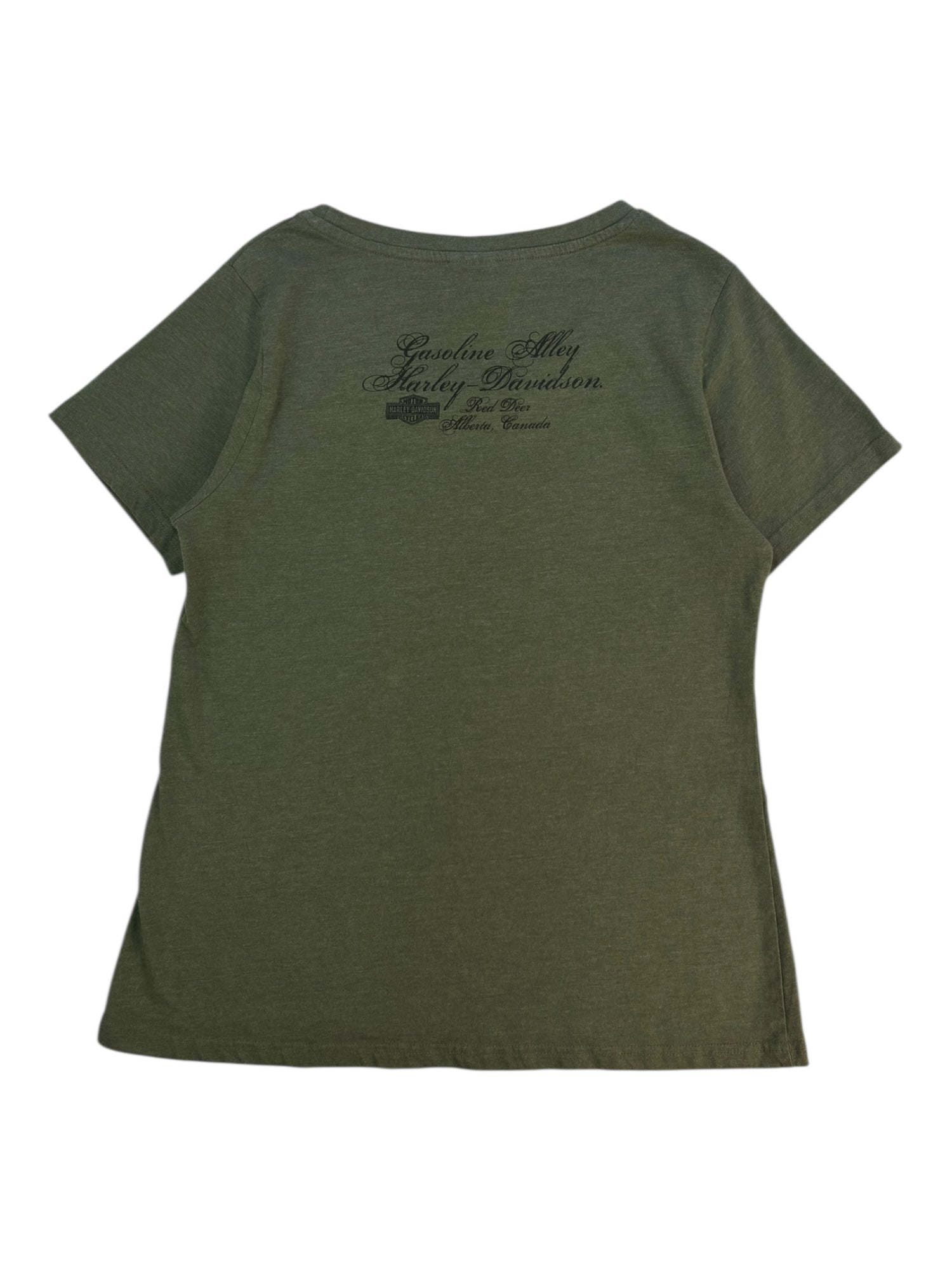 (L) Gasoline Alley Green Harley Davidson Tee