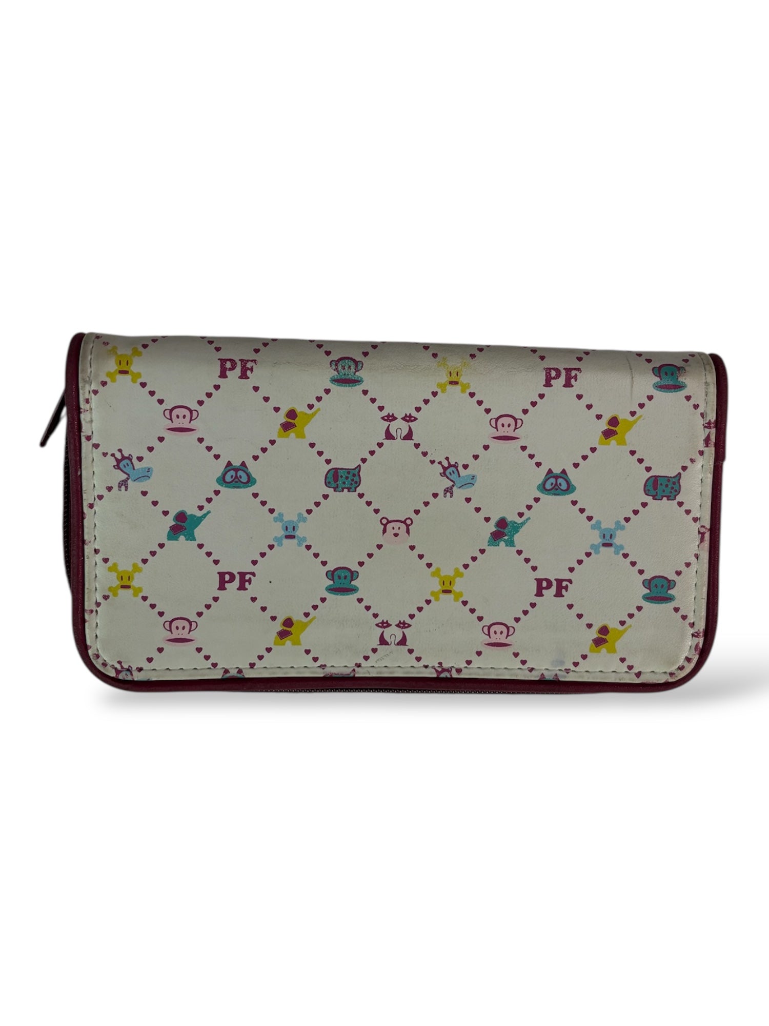 (O/S) White Paul Frank Zipper Wallet