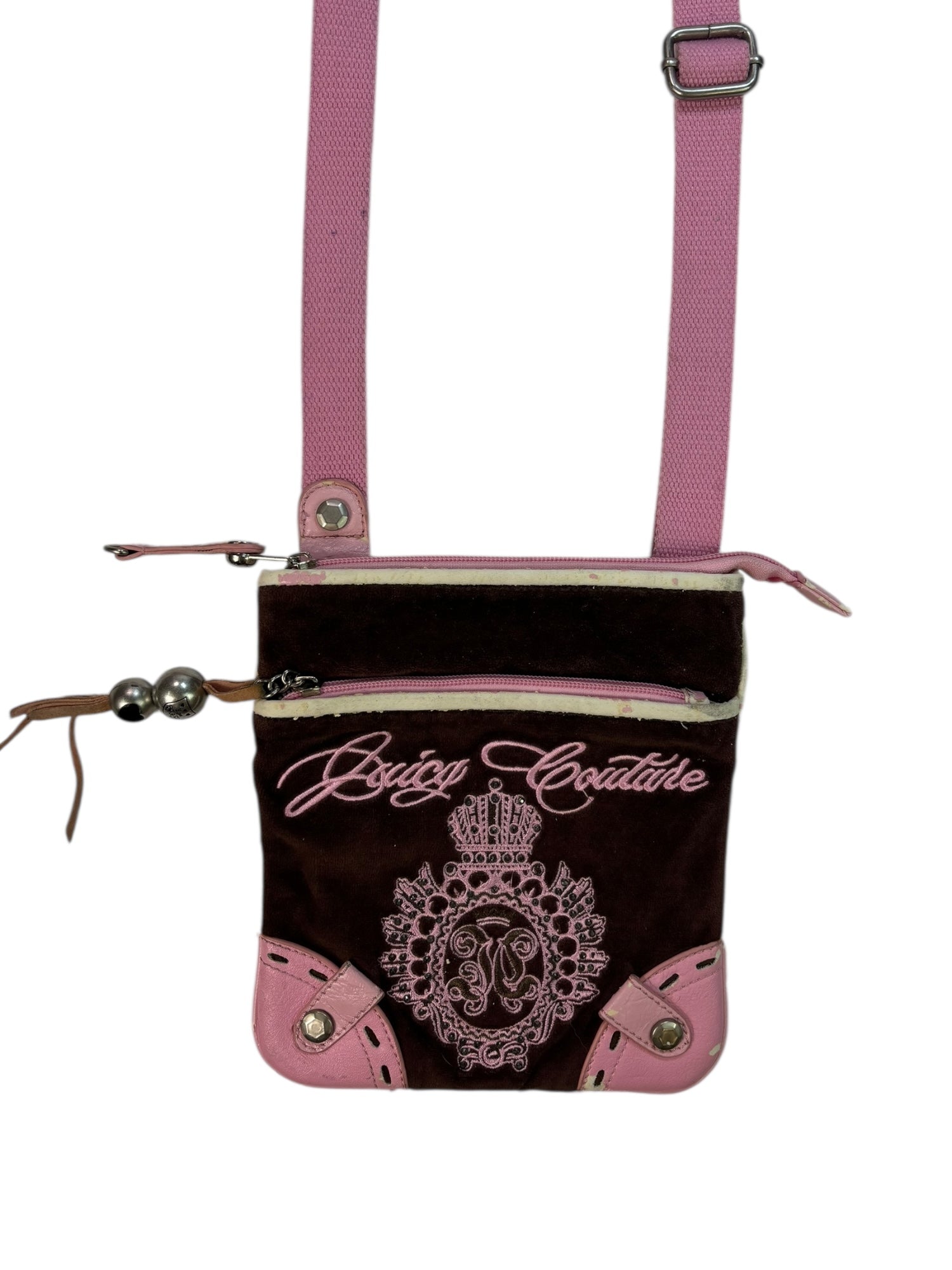 Juicy Couture Embellished Velour Crossbody Bag