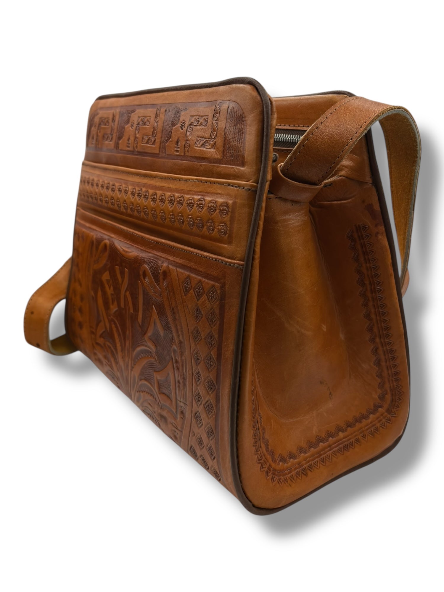 Vintage Embossed Leather Purse