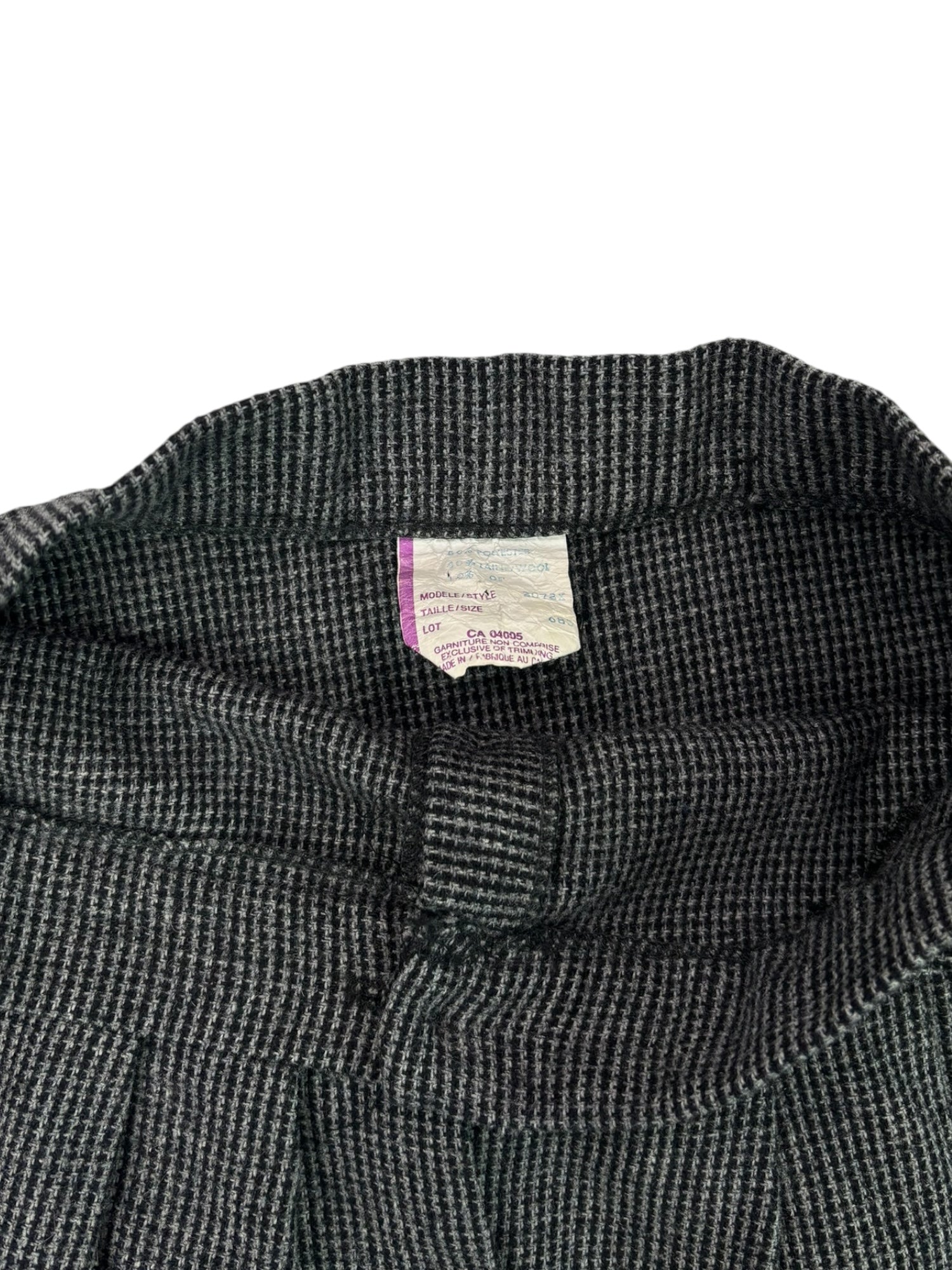 (XS) Black and Grey Tweed Mini Pleated Skirt
