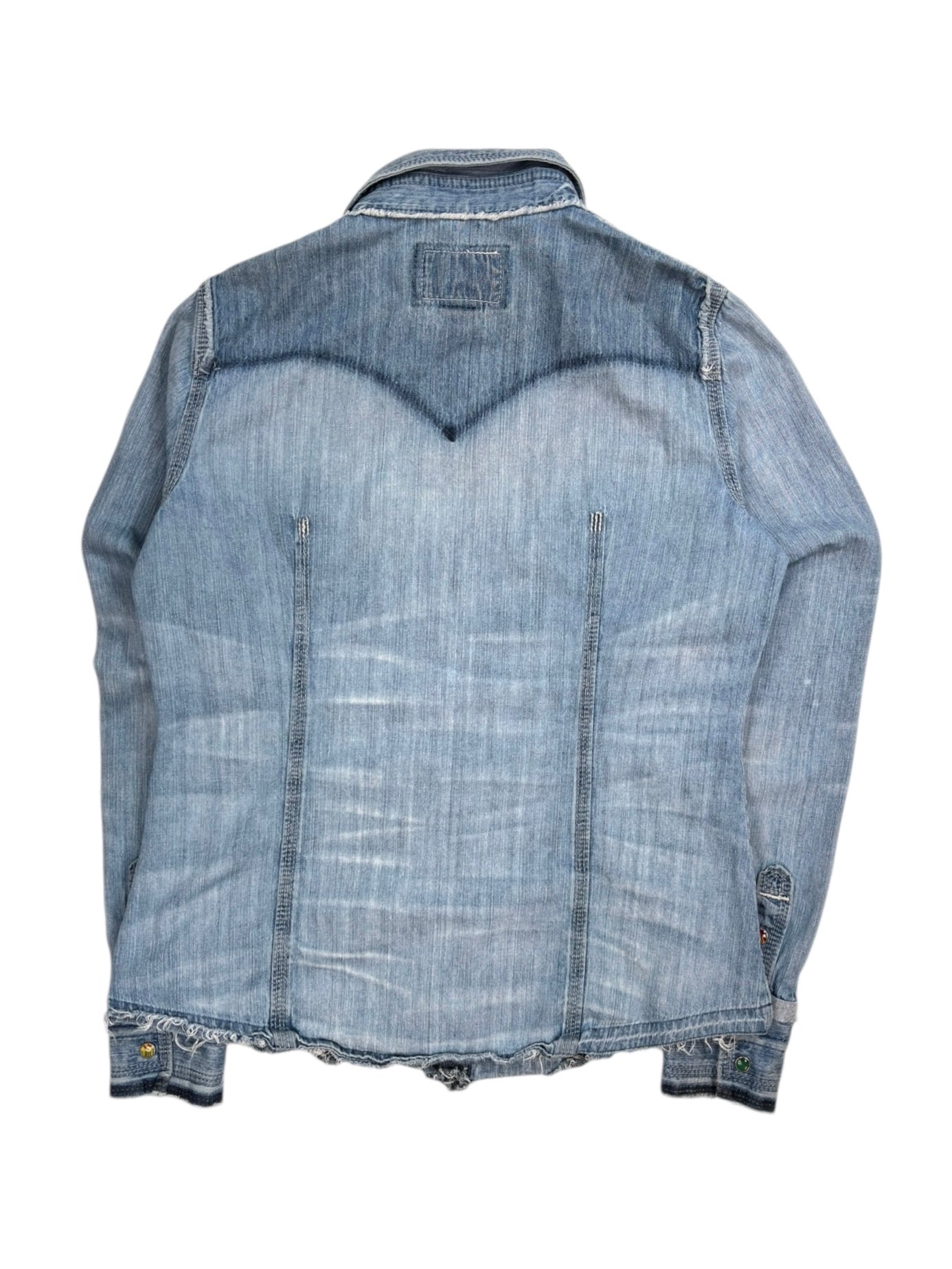 (M) True Religion Button Up Denim Shirt